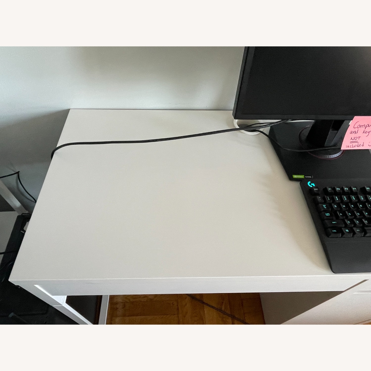 IKEA MICKE White Desk with Storage - image-9