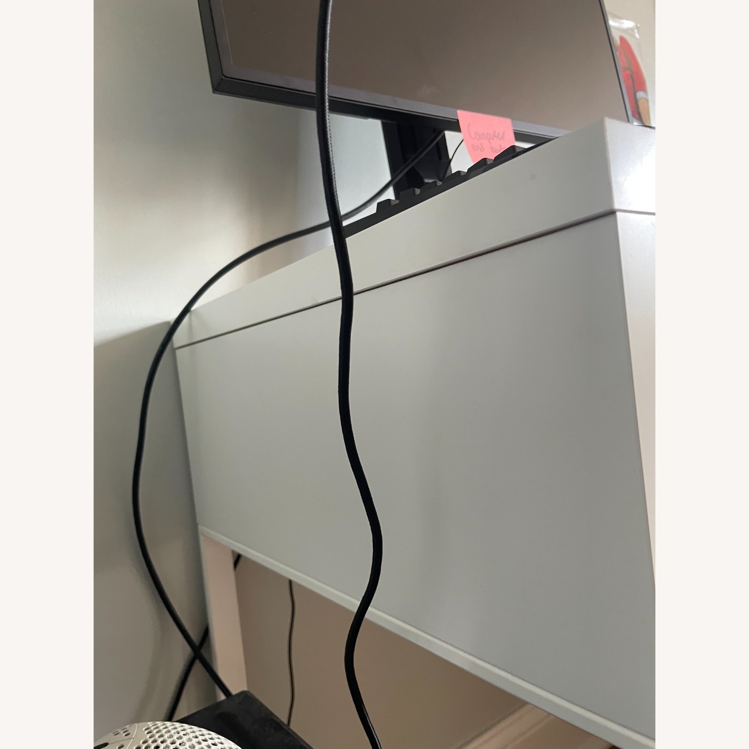 IKEA MICKE White Desk with Storage - image-8