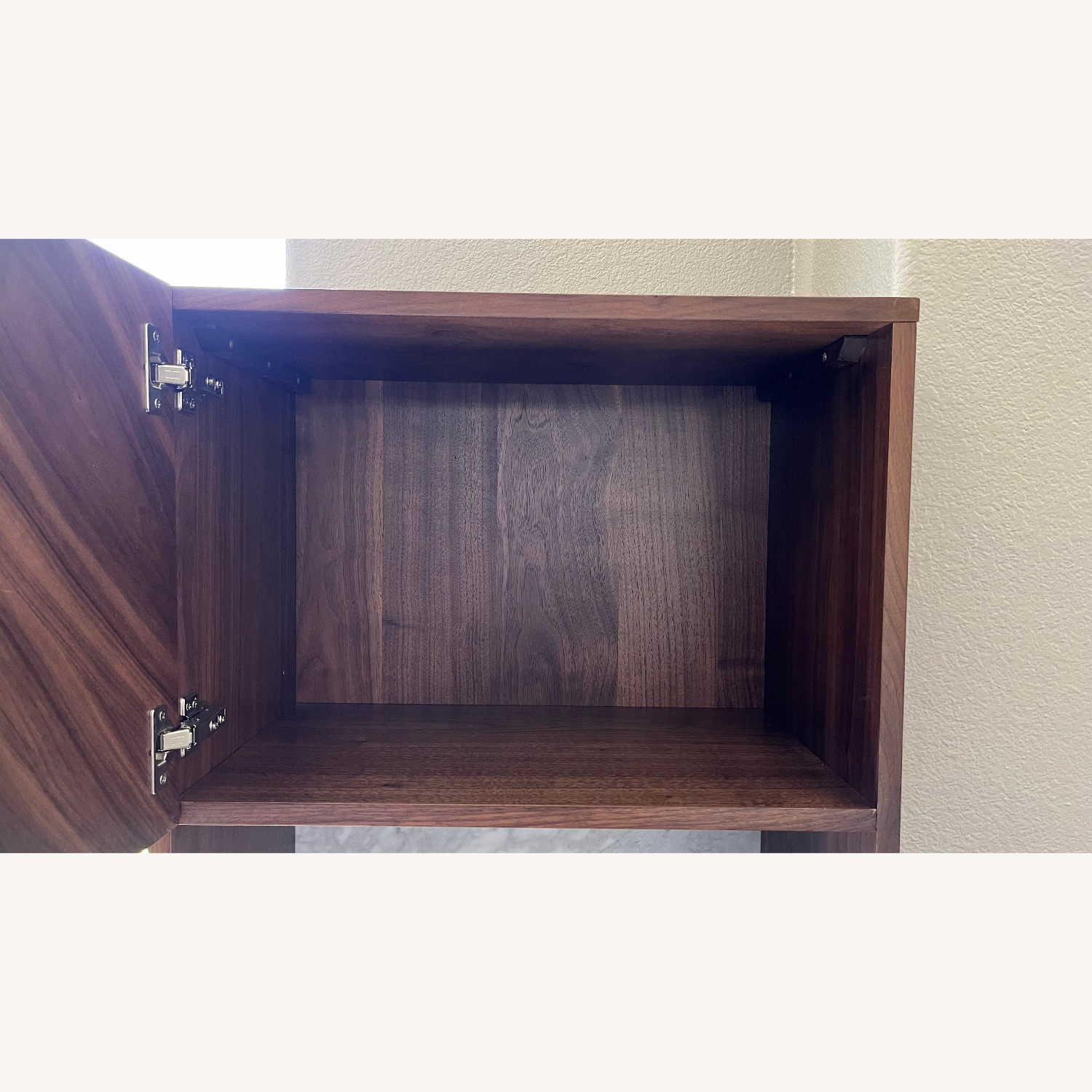 Suspend White Marble and Wood Bar Cabinet - image-6