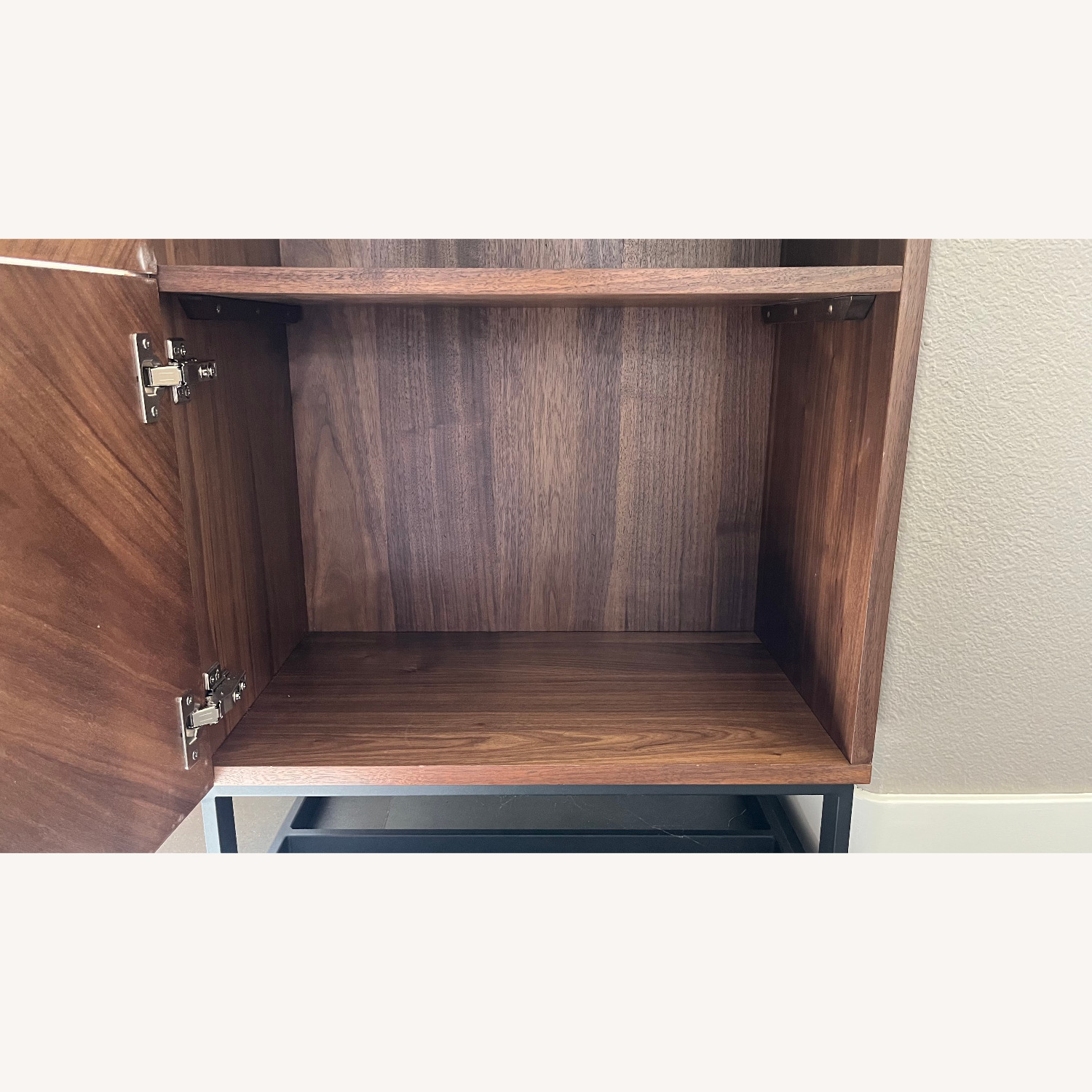 Suspend White Marble and Wood Bar Cabinet - image-9