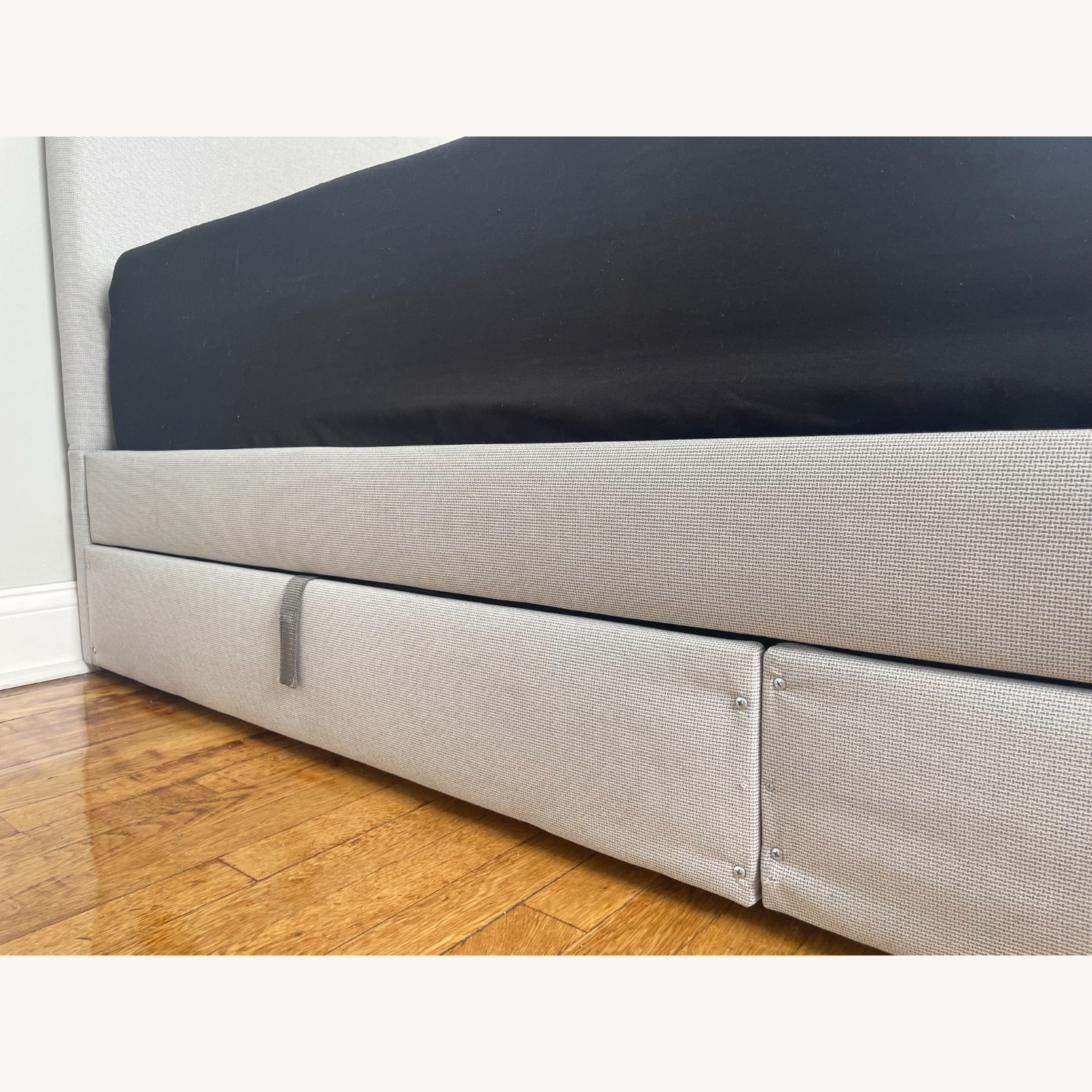 GLADSTAD Queen Upholstered Bed Frame 4 Storage Boxes - image-4