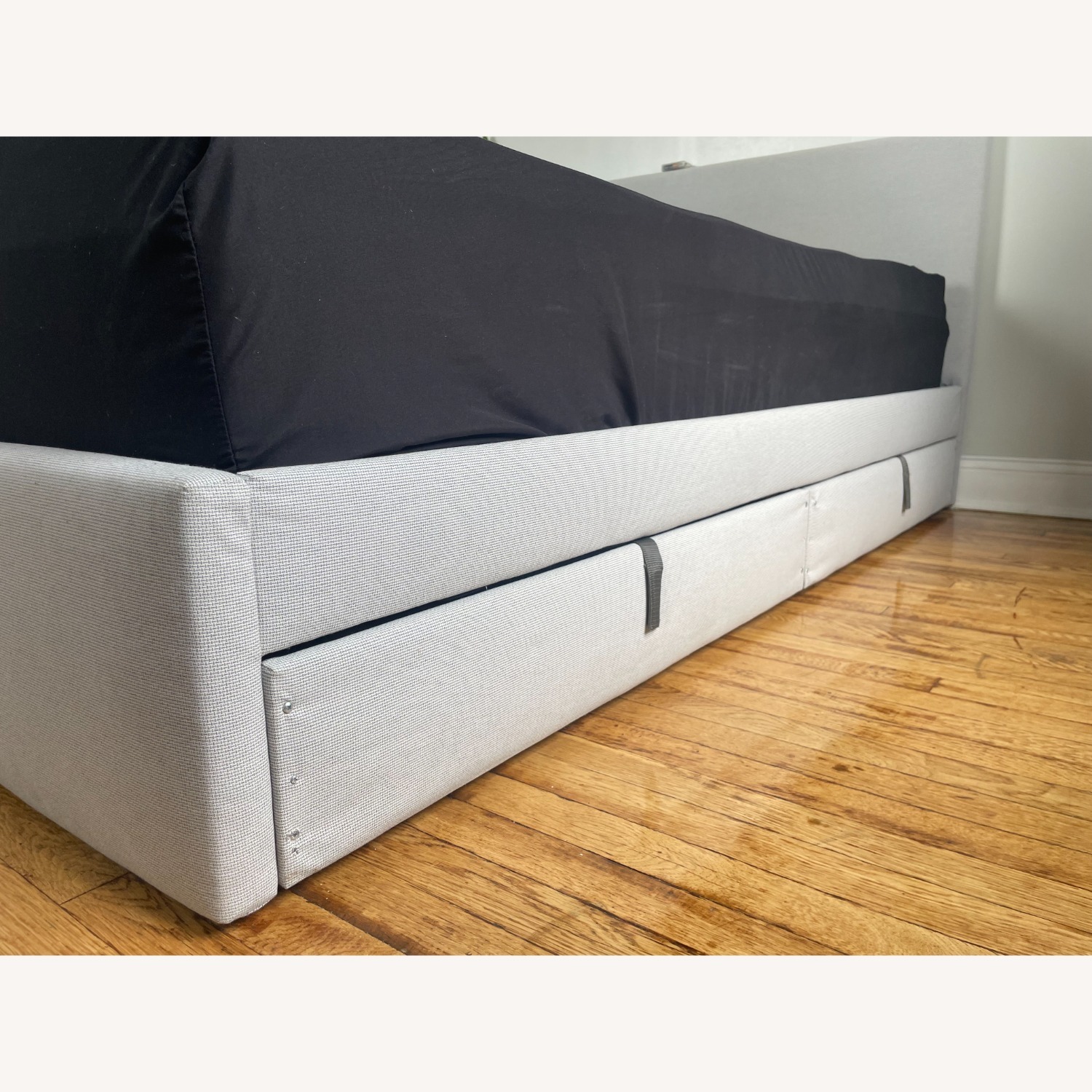 GLADSTAD Queen Upholstered Bed Frame 4 Storage Boxes - image-3