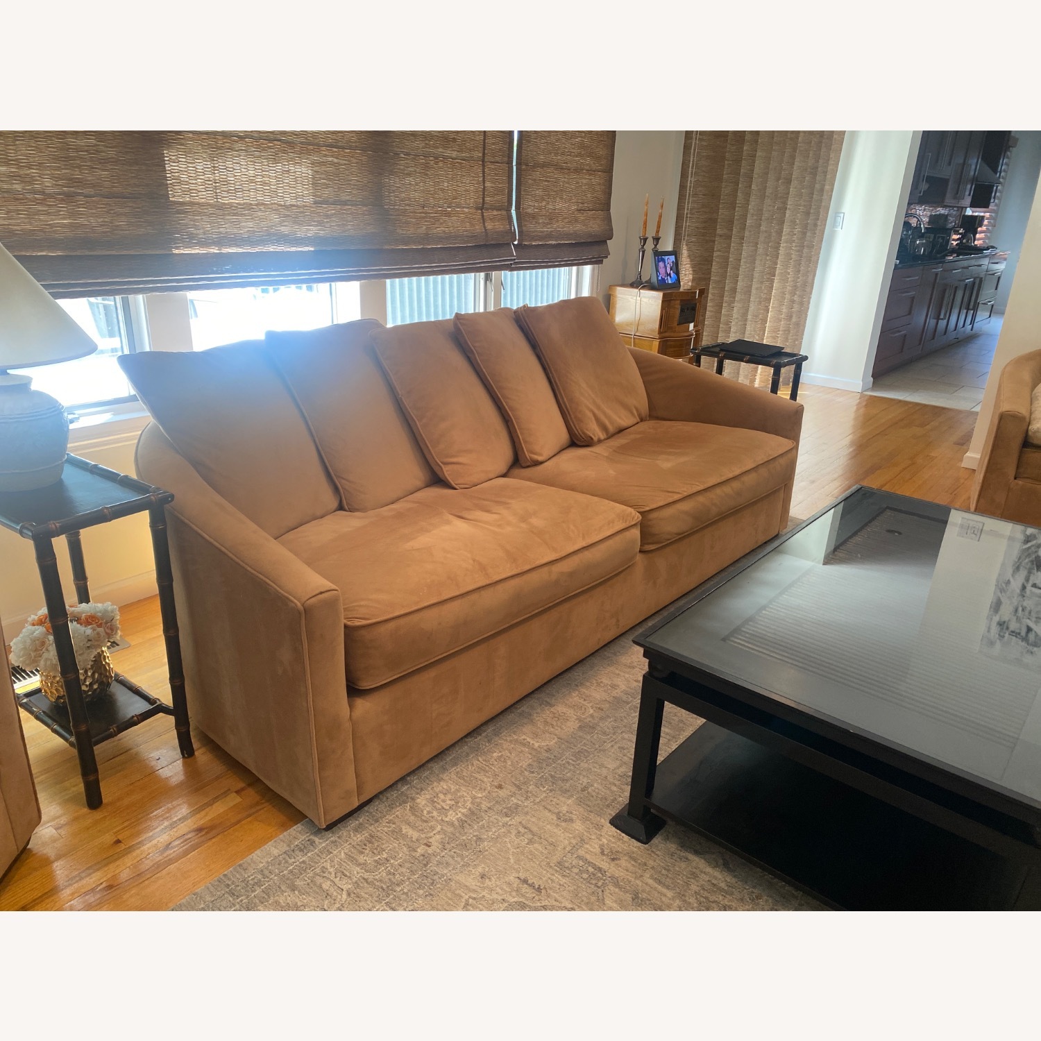 Bloomingdale's Beige Sofa with Cushions - image-2