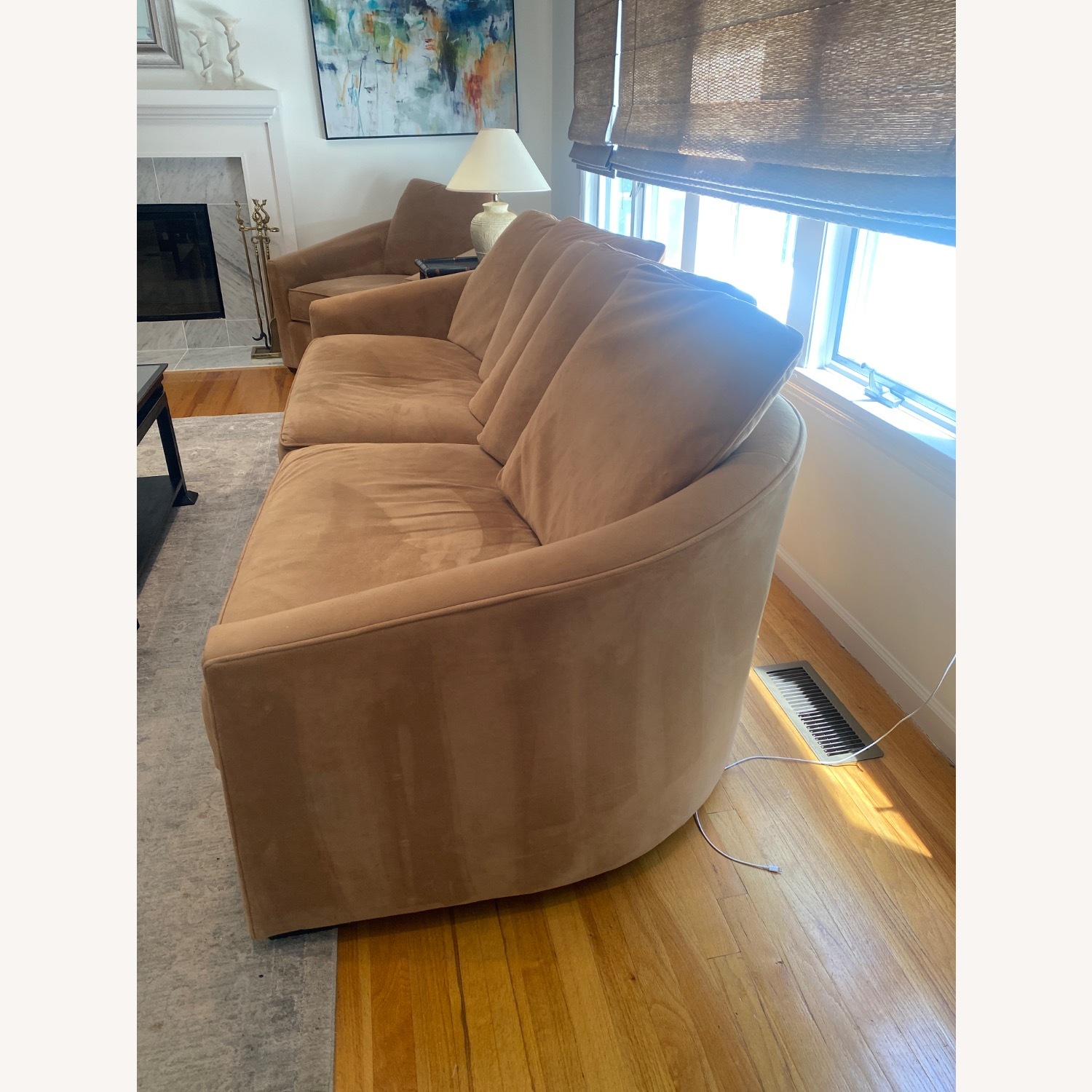 Bloomingdale's Beige Sofa with Cushions - image-3