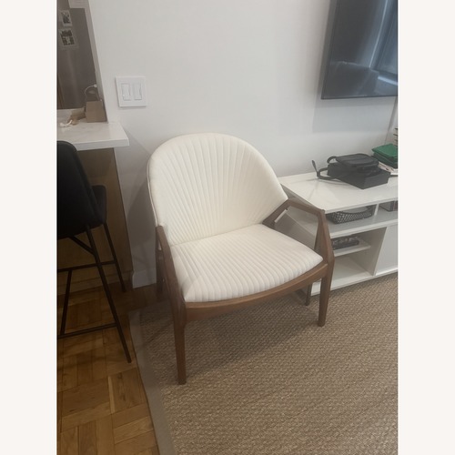 Used CB2 White Luisa Chair  for sale on AptDeco