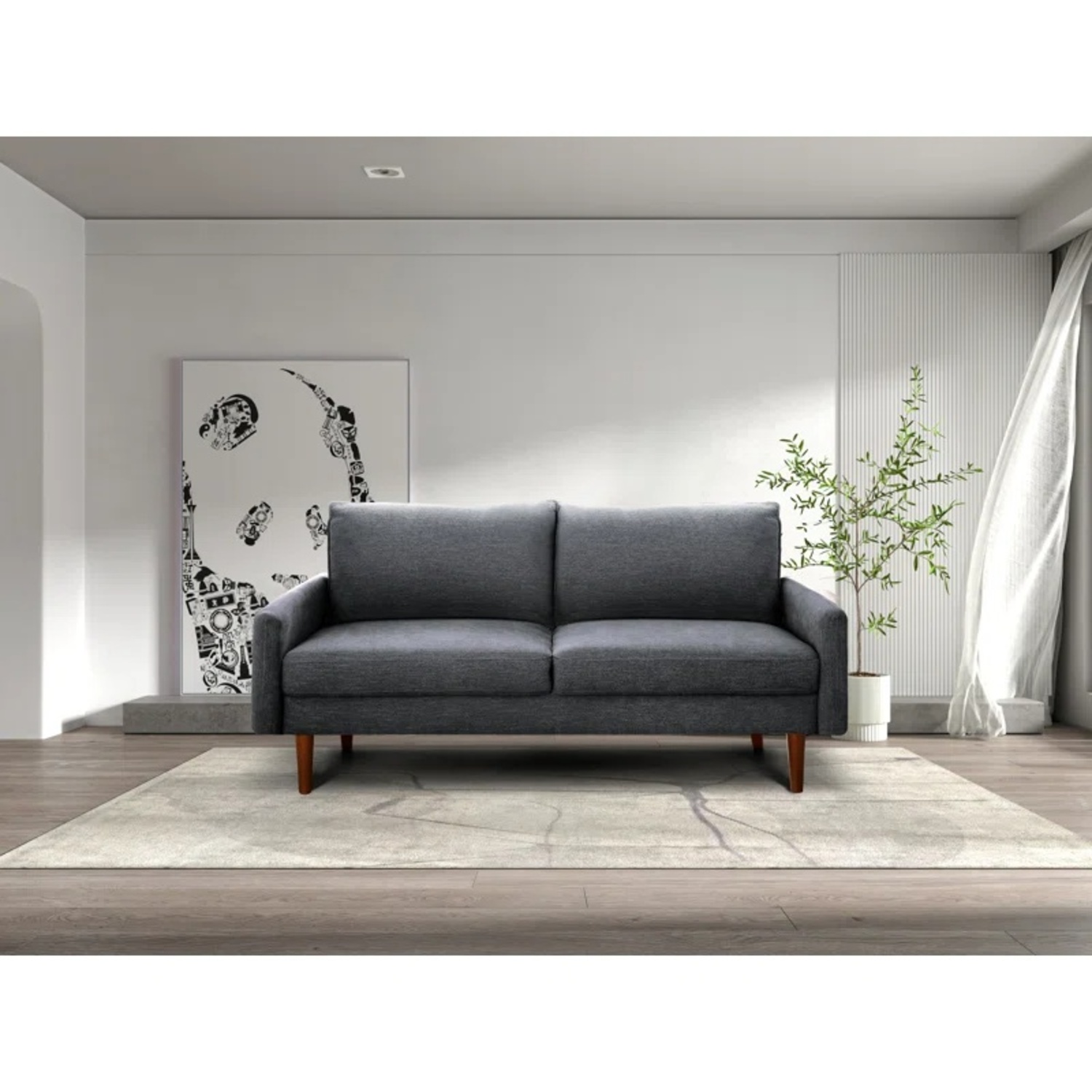 Wayfair Blue 2-seater Couch - image-5