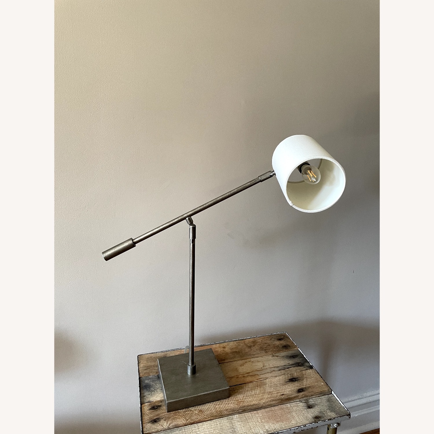 Restoration Hardware Clementine Task Table Lamp With Shade - image-2