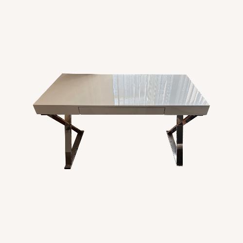 Used Home Depot White Desk with Drawer for sale on AptDeco