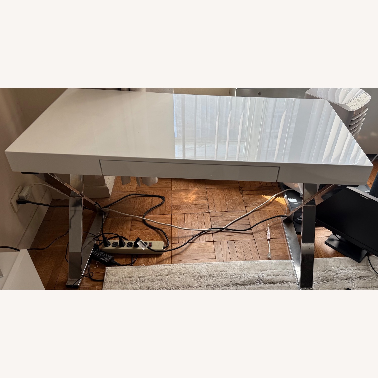 Home Depot White Desk with Drawer - image-6