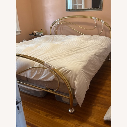 Used Charles P Rogers Brass King Bed for sale on AptDeco
