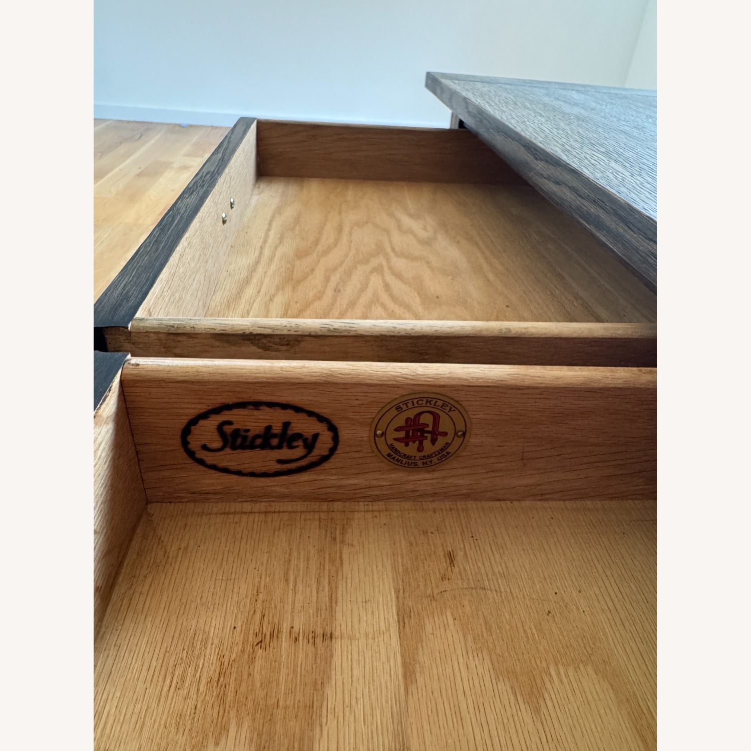 Stickley Walnut Dining Table Expandable - image-5