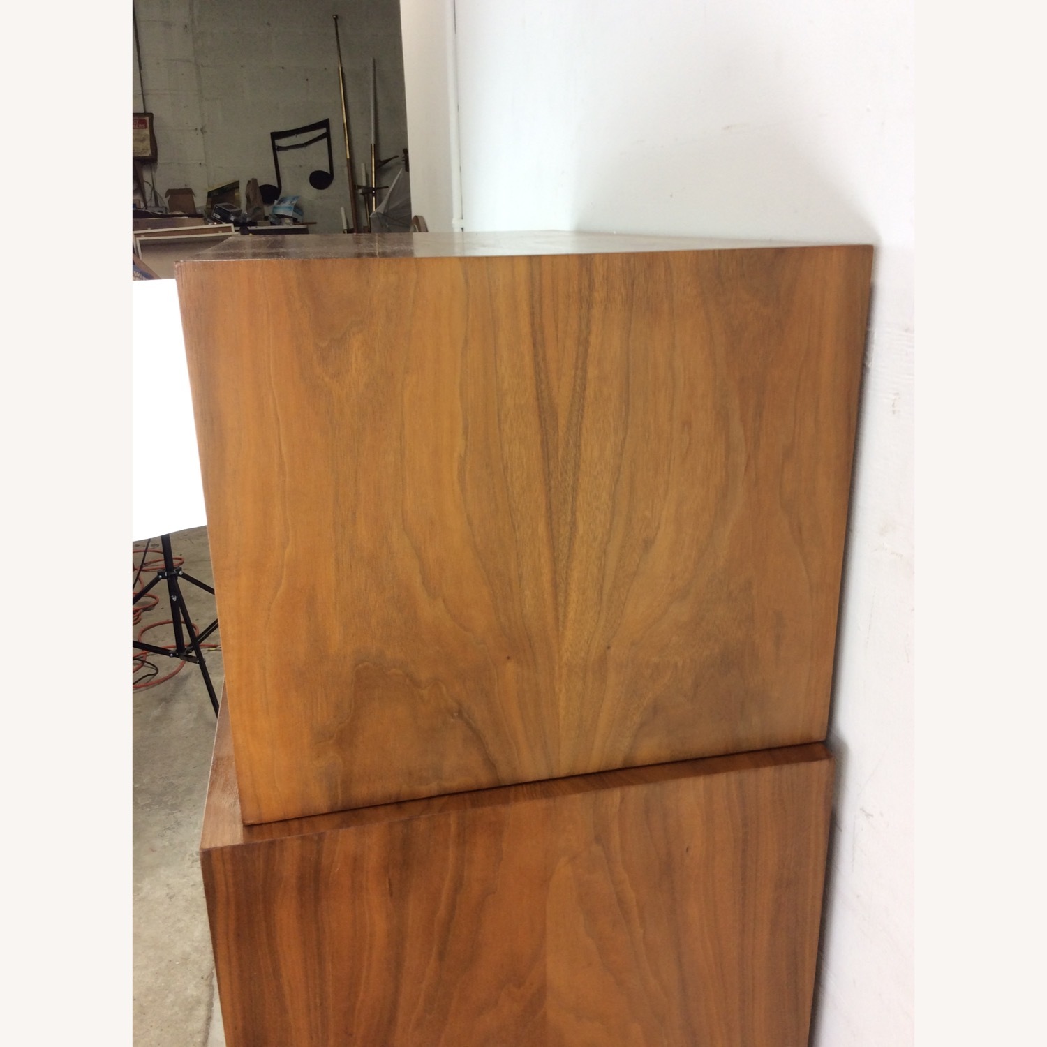 Mid Century 2pc Highboy Dresser with Tambour Door - image-12
