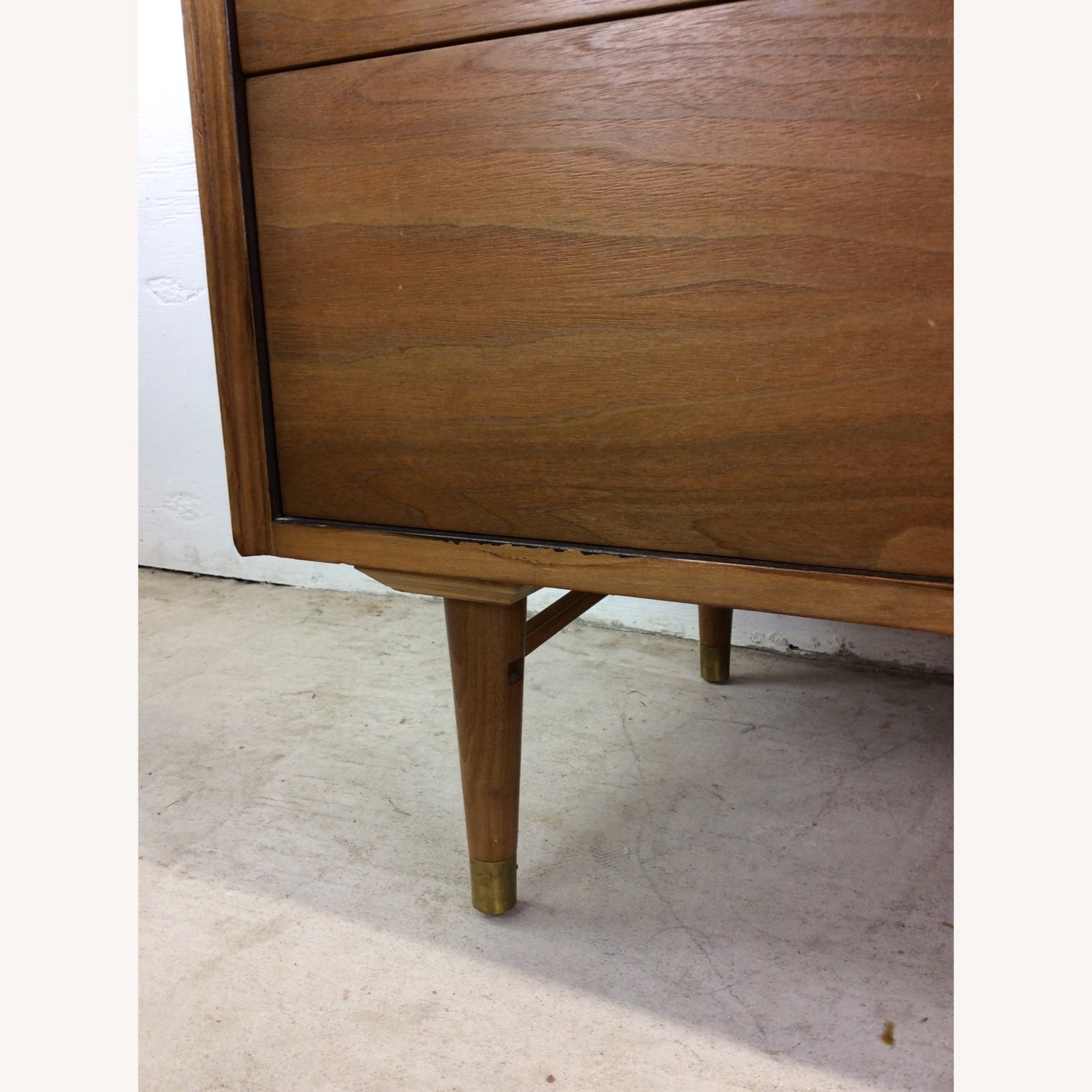 Mid Century 2pc Highboy Dresser with Tambour Door - image-7