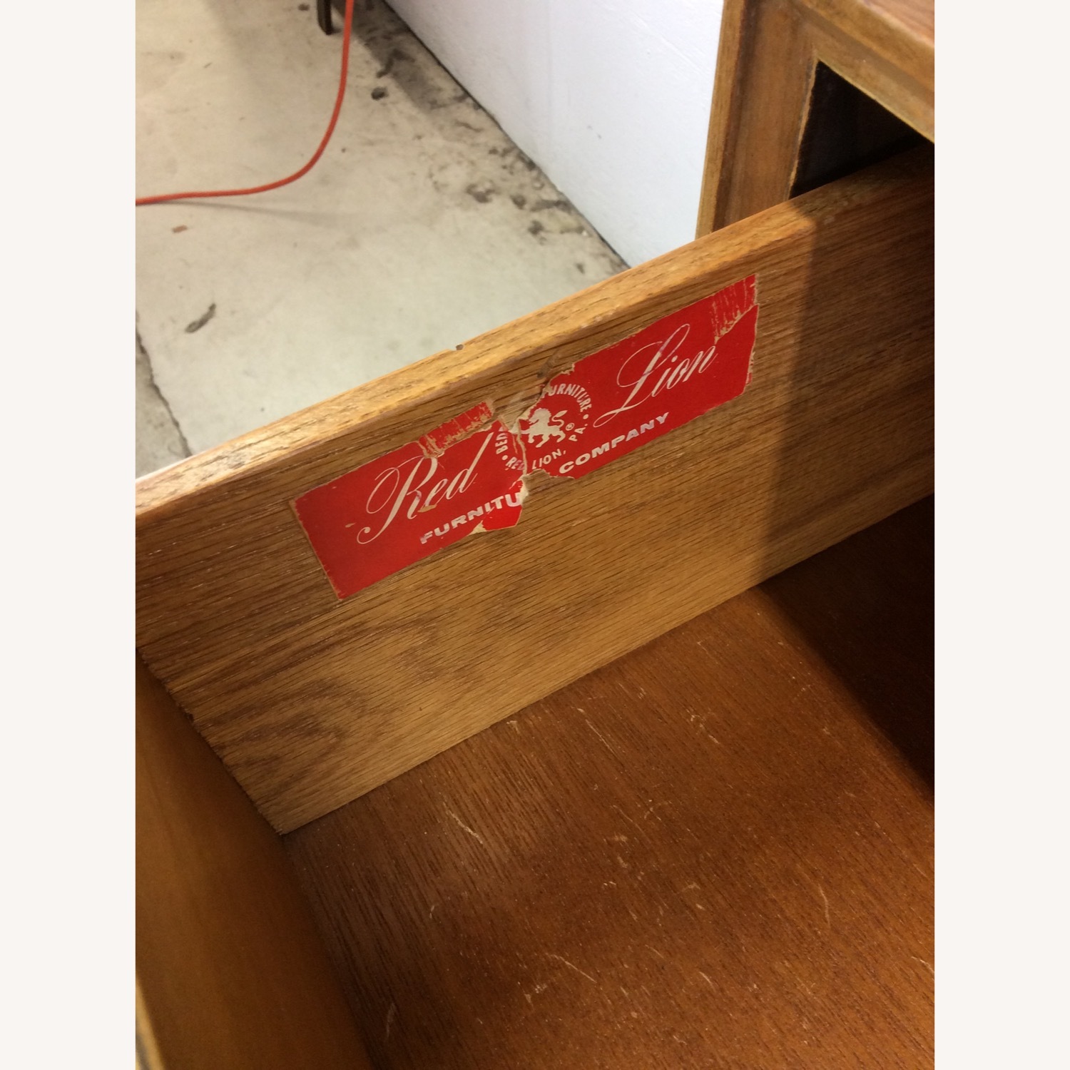 Mid Century 2pc Highboy Dresser with Tambour Door - image-23