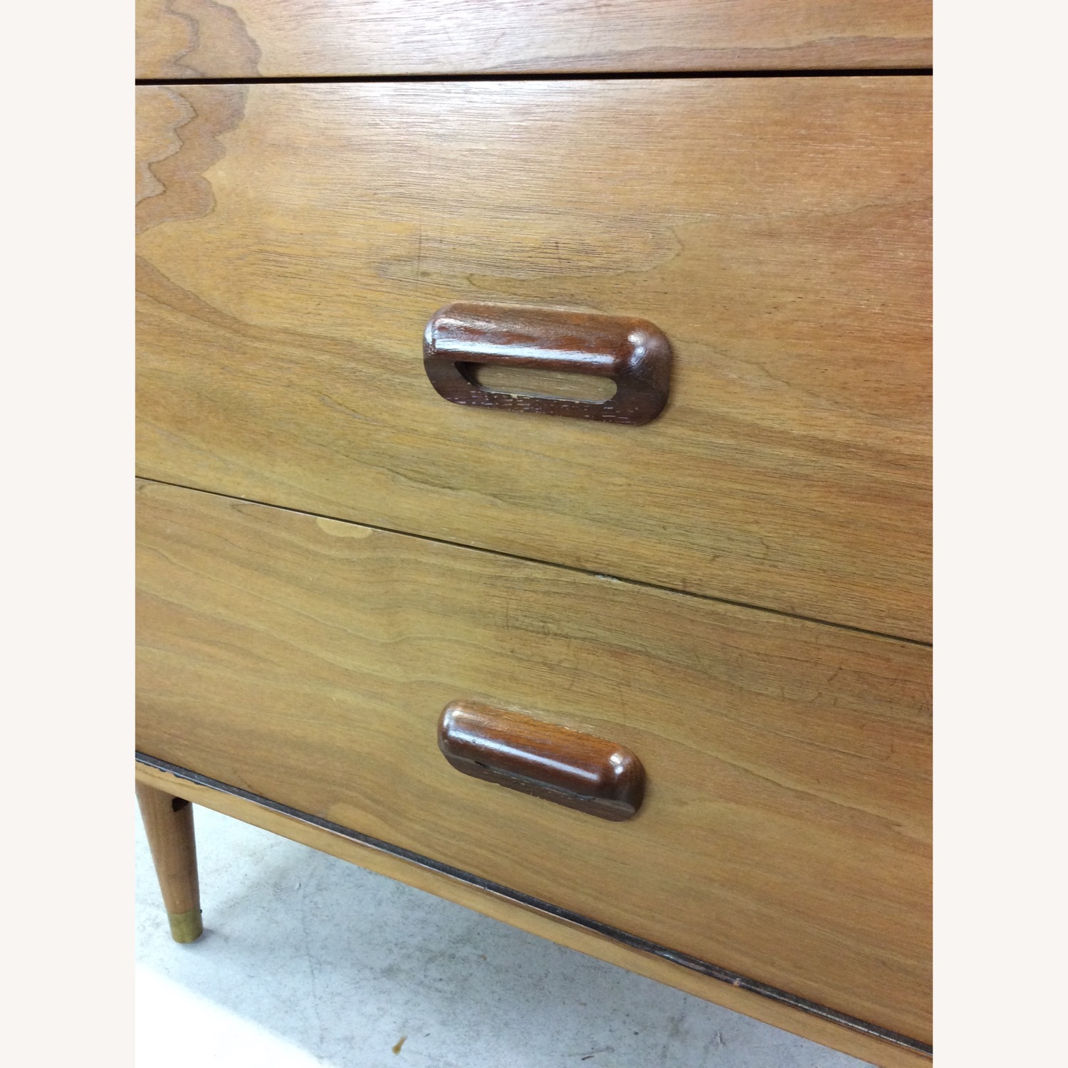 Mid Century 2pc Highboy Dresser with Tambour Door - image-10