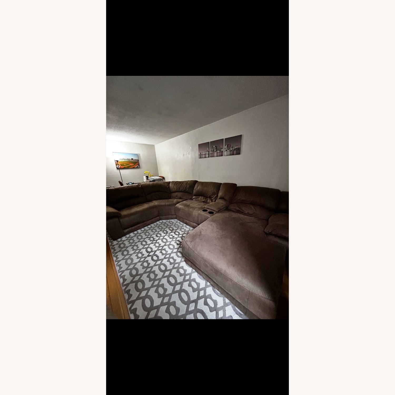 Jordan's Huge Sectional with Power Recliners and Chargers - image-3