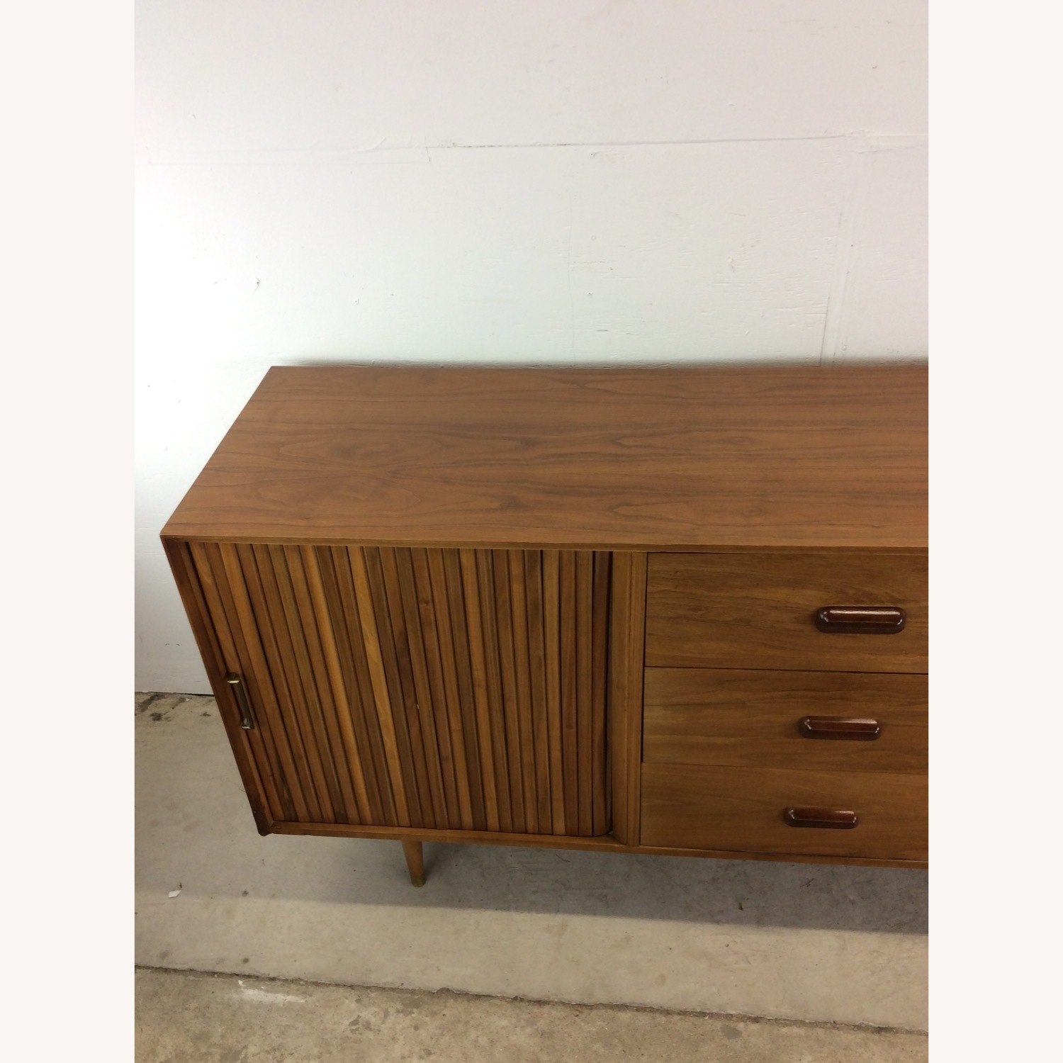 MidCentury Modern Lowboy Dresser with Tambour Door - image-4