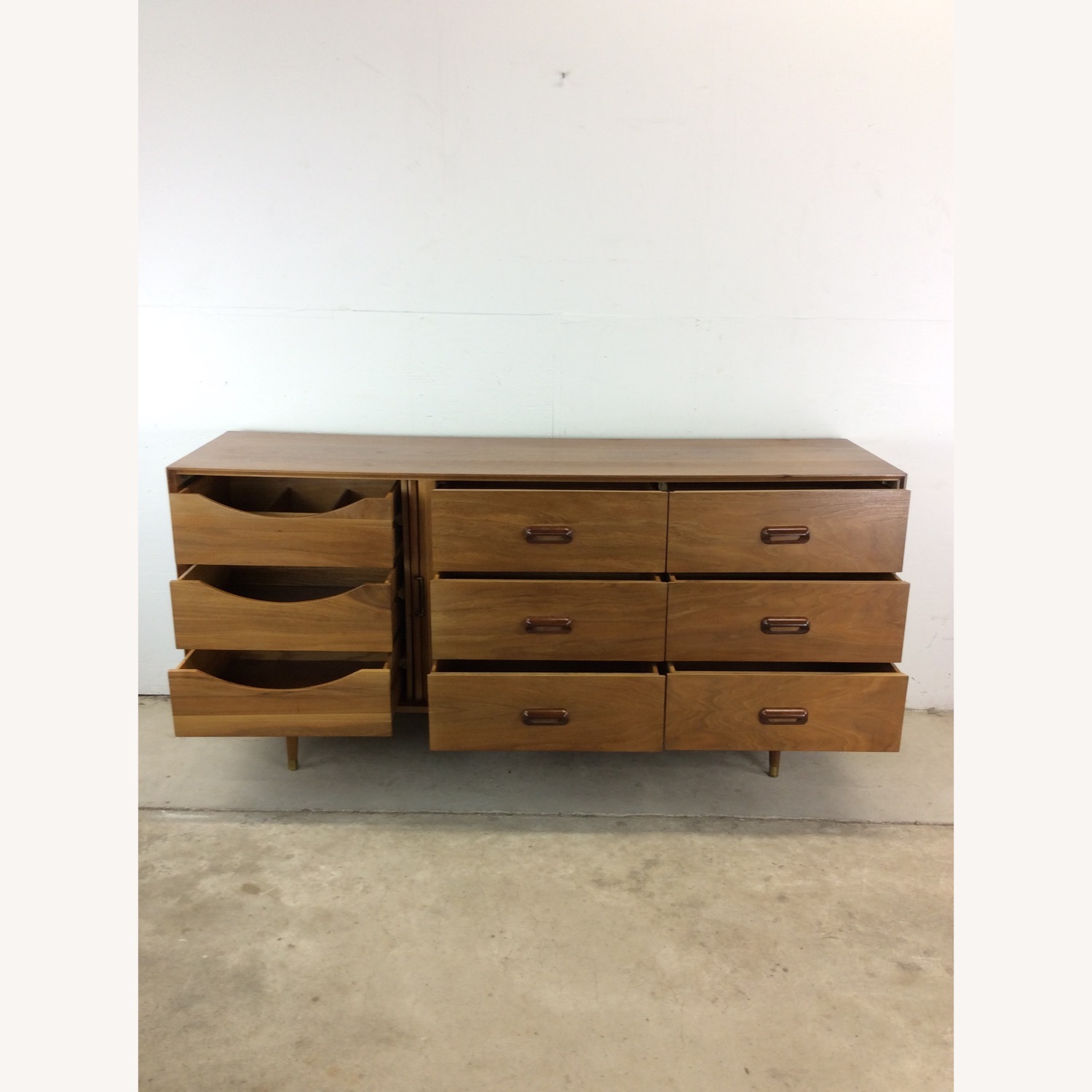 MidCentury Modern Lowboy Dresser with Tambour Door - image-18