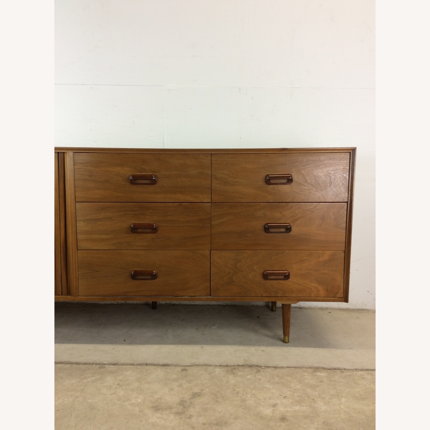 MidCentury Modern Lowboy Dresser with Tambour Door - image-3