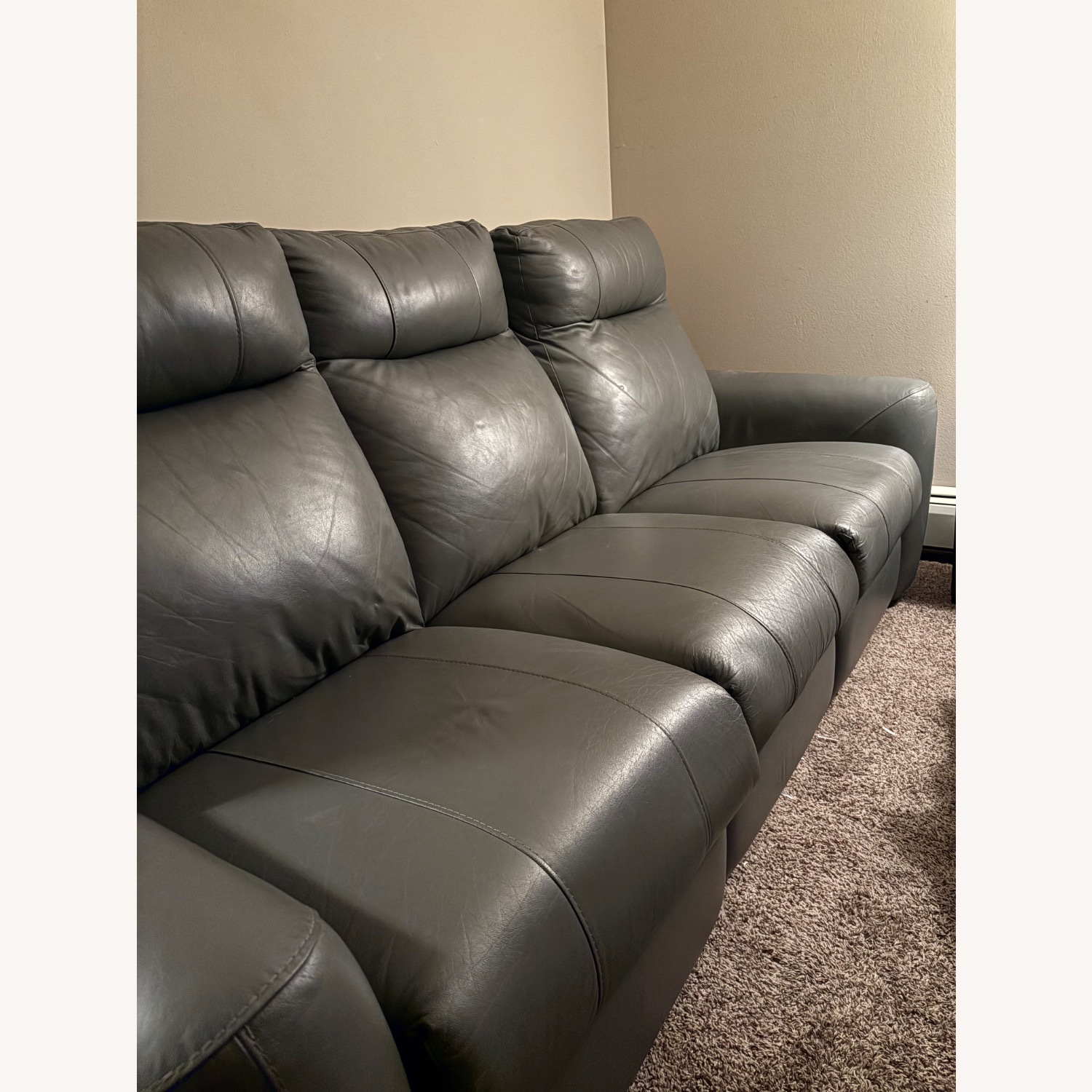 Elran Space Mid Gray 3 Seat Sofa Recliner - image-3
