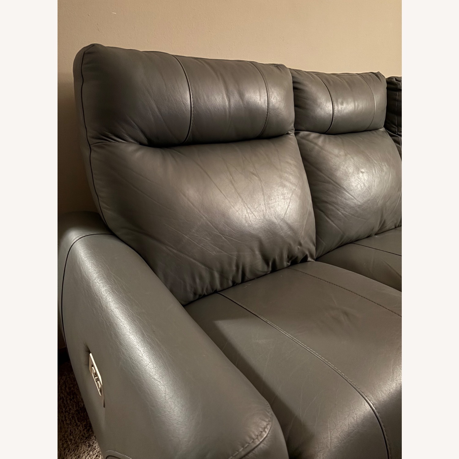 Elran Space Mid Gray 3 Seat Sofa Recliner - image-2