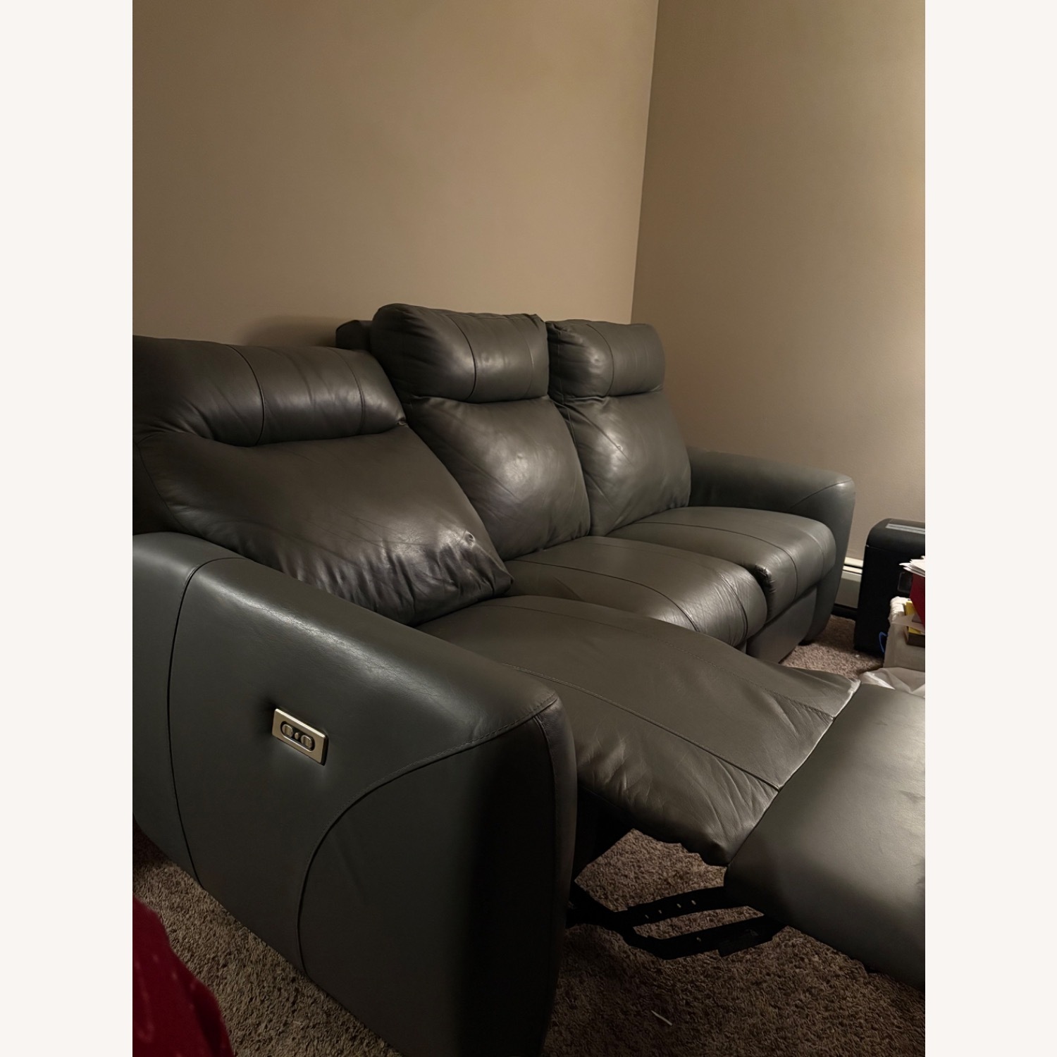 Elran Space Mid Gray 3 Seat Sofa Recliner - image-1