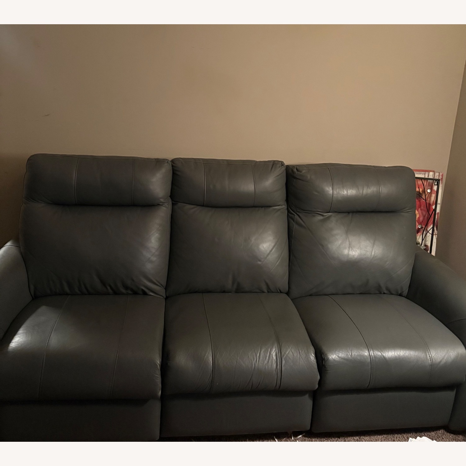 Elran Space Mid Gray 3 Seat Sofa Recliner - image-0