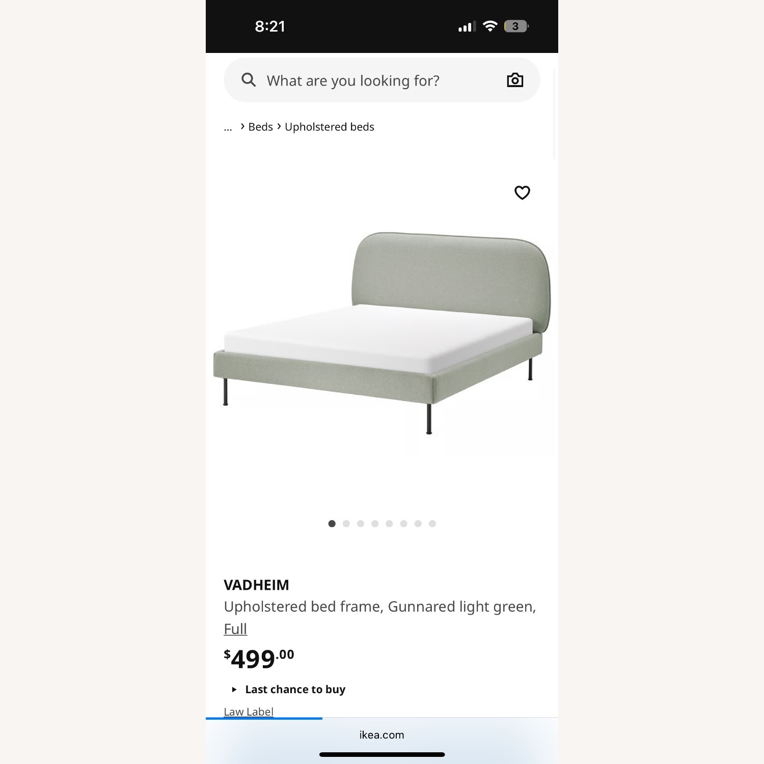 IKEA VADHEIM Beframe with Wooden Legs Full Size - image-4