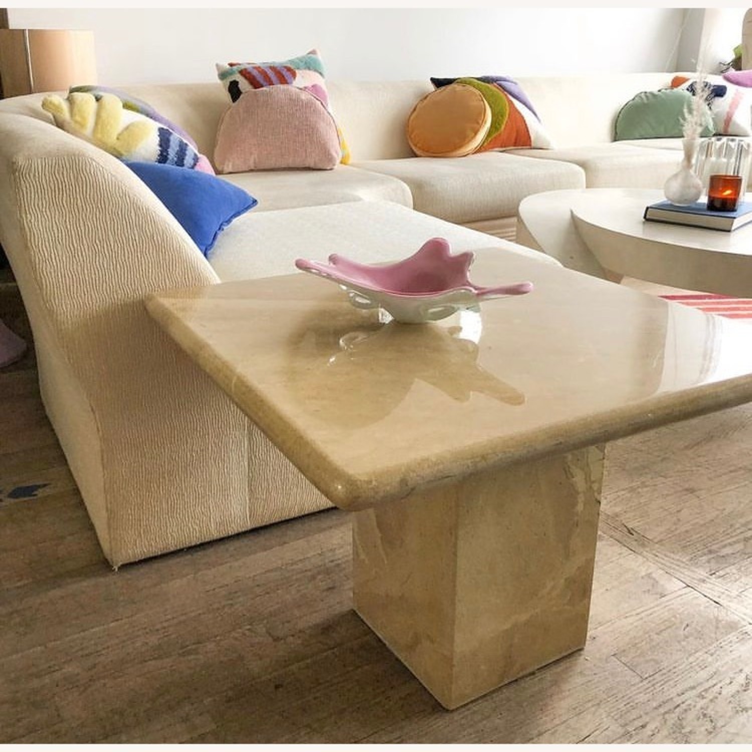 Vintage Marble Side Table - image-1