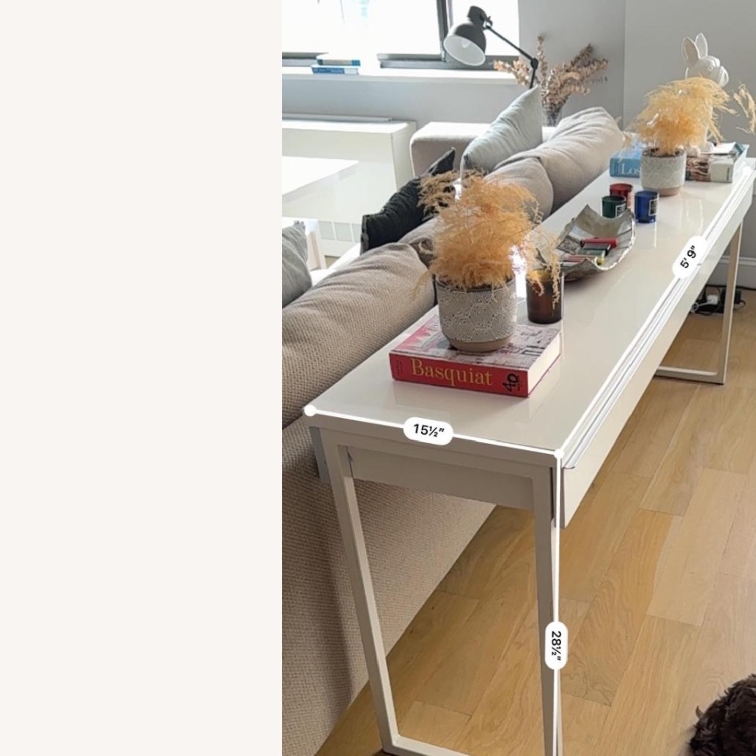 White Table with Drawers - image-2