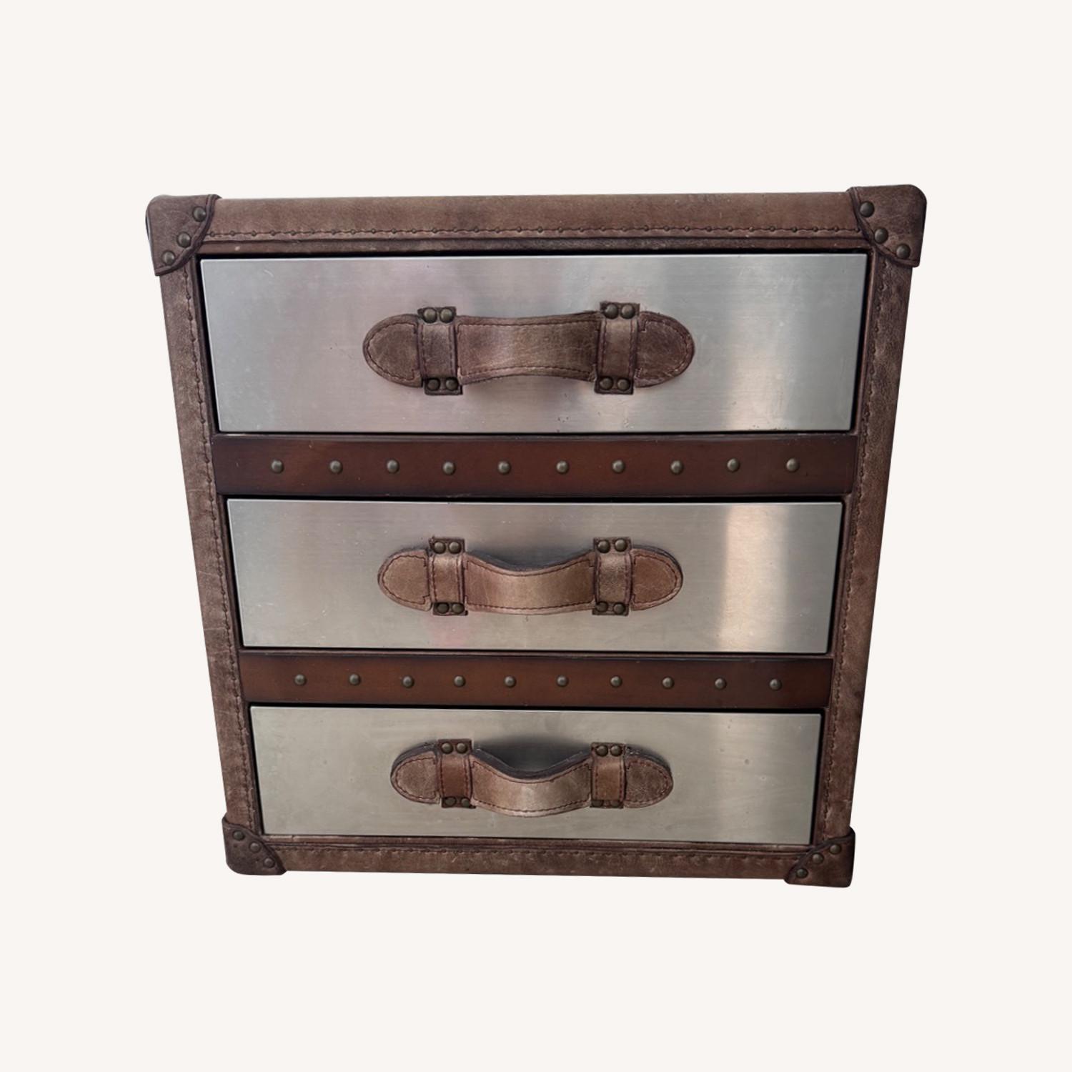 Stainless Steel Trunk with 3 Drawers - image-0