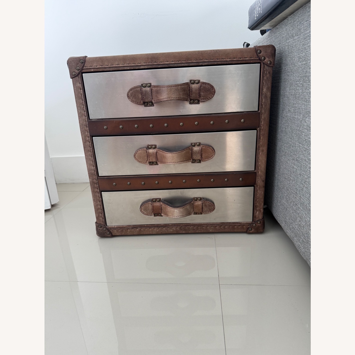 Stainless Steel Trunk with 3 Drawers - image-2
