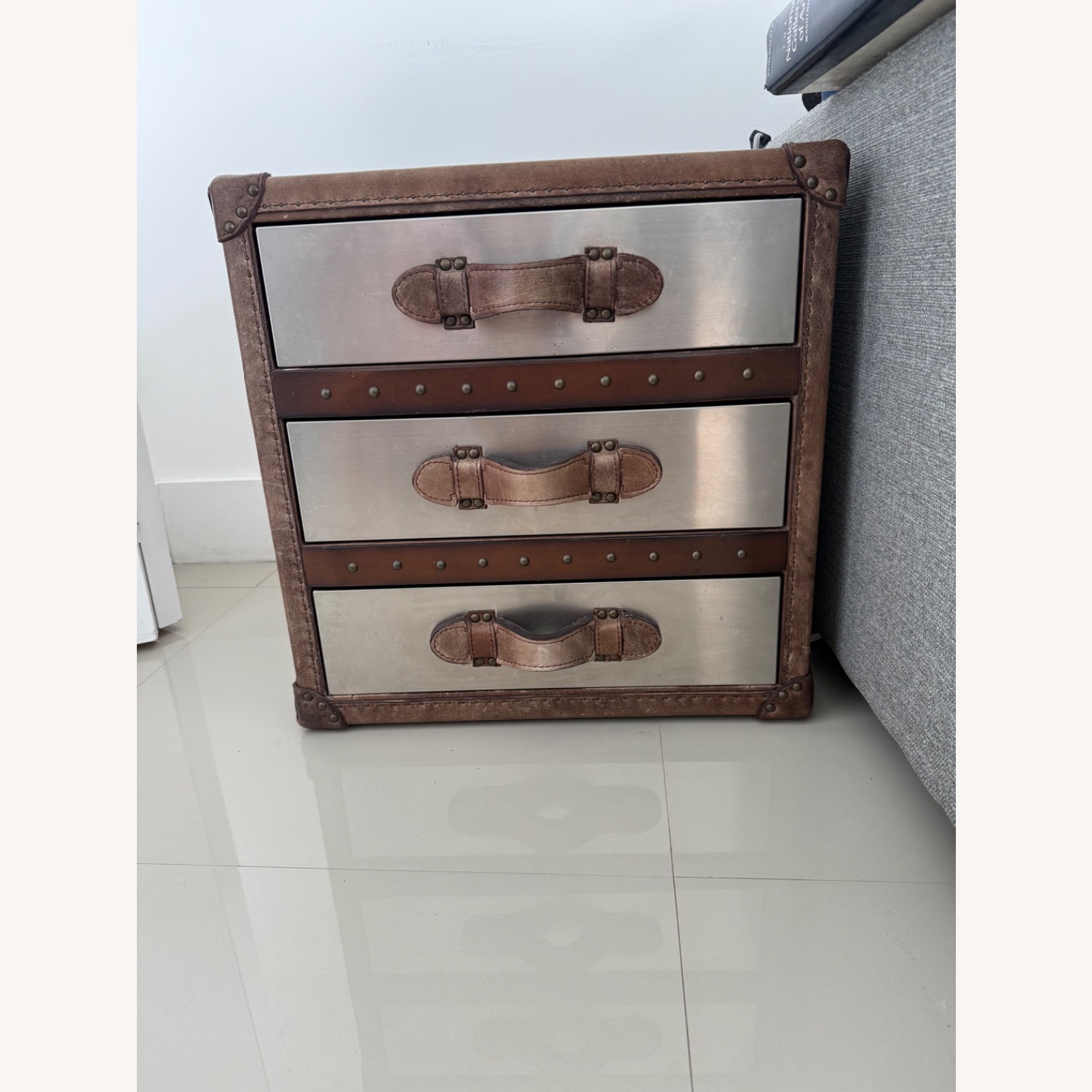 Stainless Steel Trunk with 3 Drawers - image-3