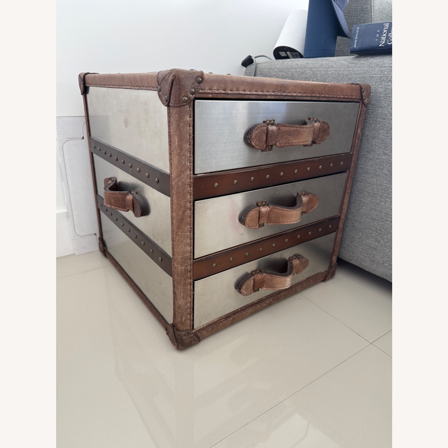 Stainless Steel Trunk with 3 Drawers - image-1