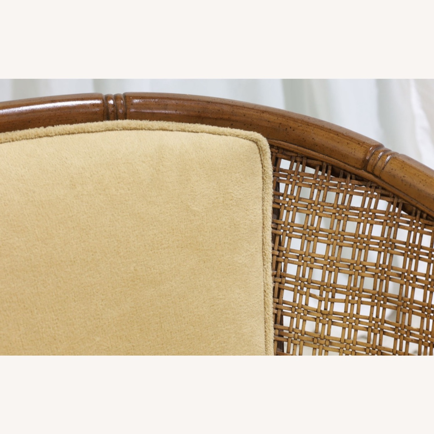 Vintage Barrel Back Faux Bamboo & Cane Chairs - image-5