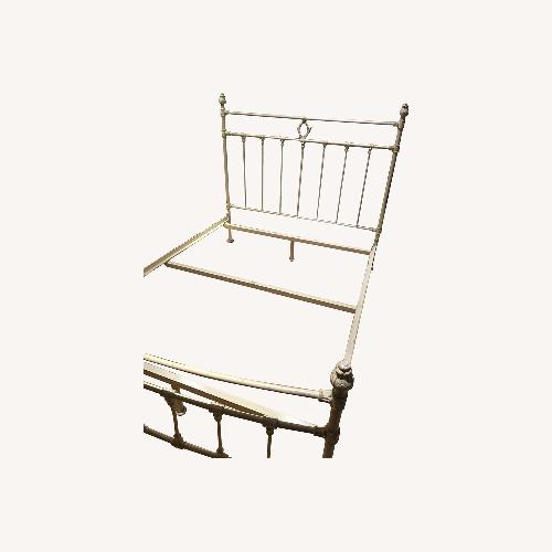Used Arhaus Cameo Wrought Iron Off White Queen Bed  for sale on AptDeco