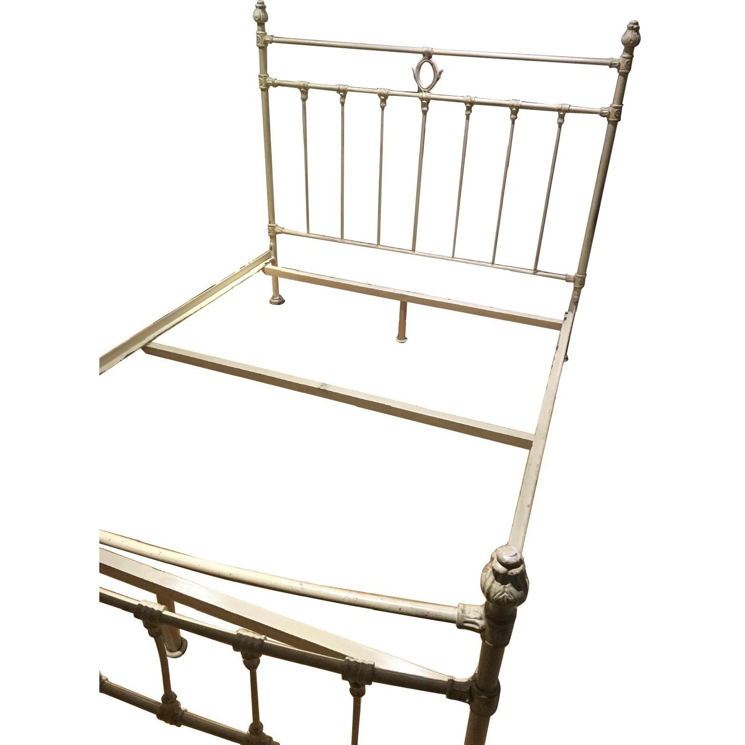 Arhaus Cameo Wrought Iron Off White Queen Bed - AptDeco
