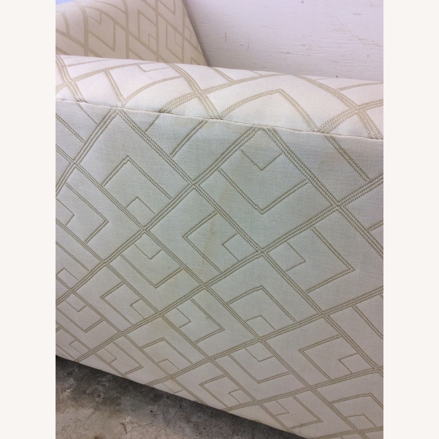 Post Modern 3 Seater Sofa with Vintage Upholstery - image-22