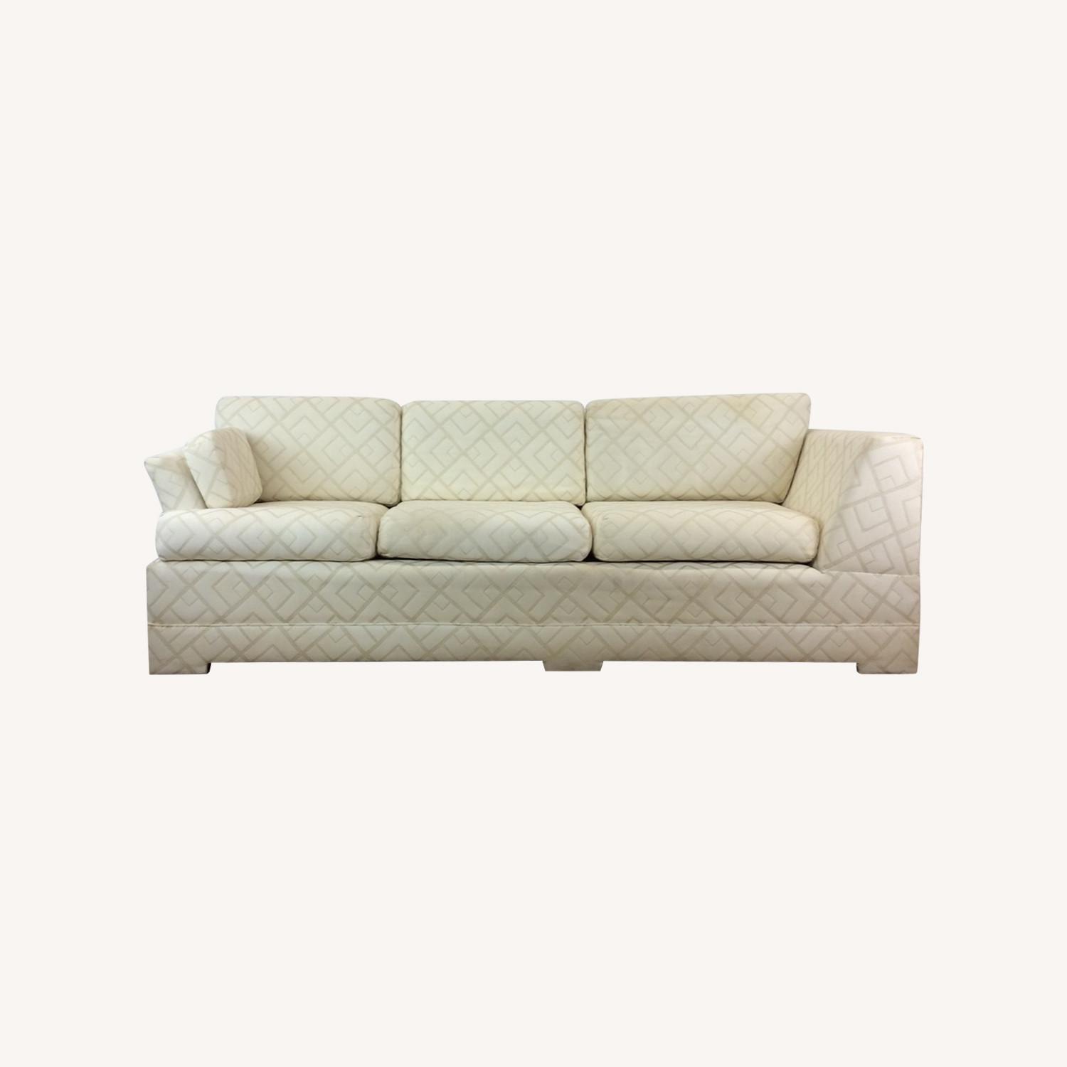 Post Modern 3 Seater Sofa with Vintage Upholstery - image-0