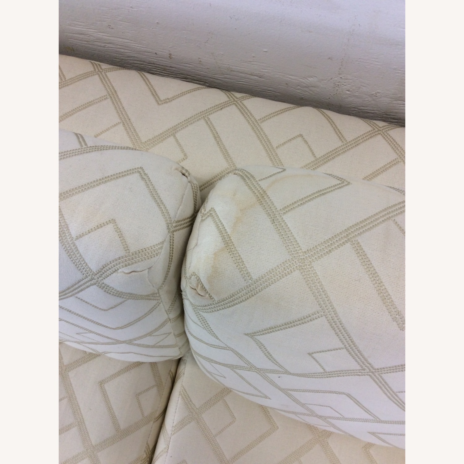 Post Modern 3 Seater Sofa with Vintage Upholstery - image-13