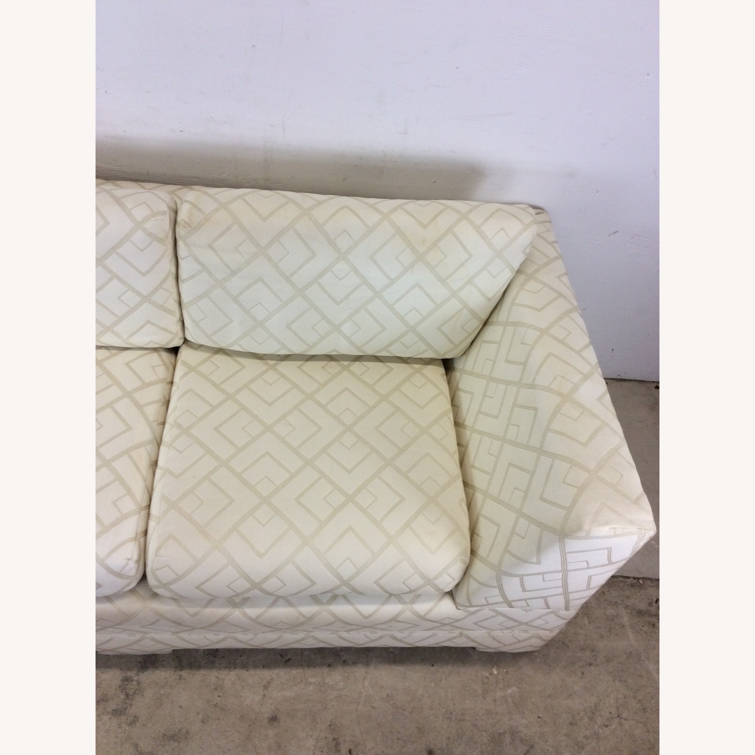 Post Modern 3 Seater Sofa with Vintage Upholstery - image-6
