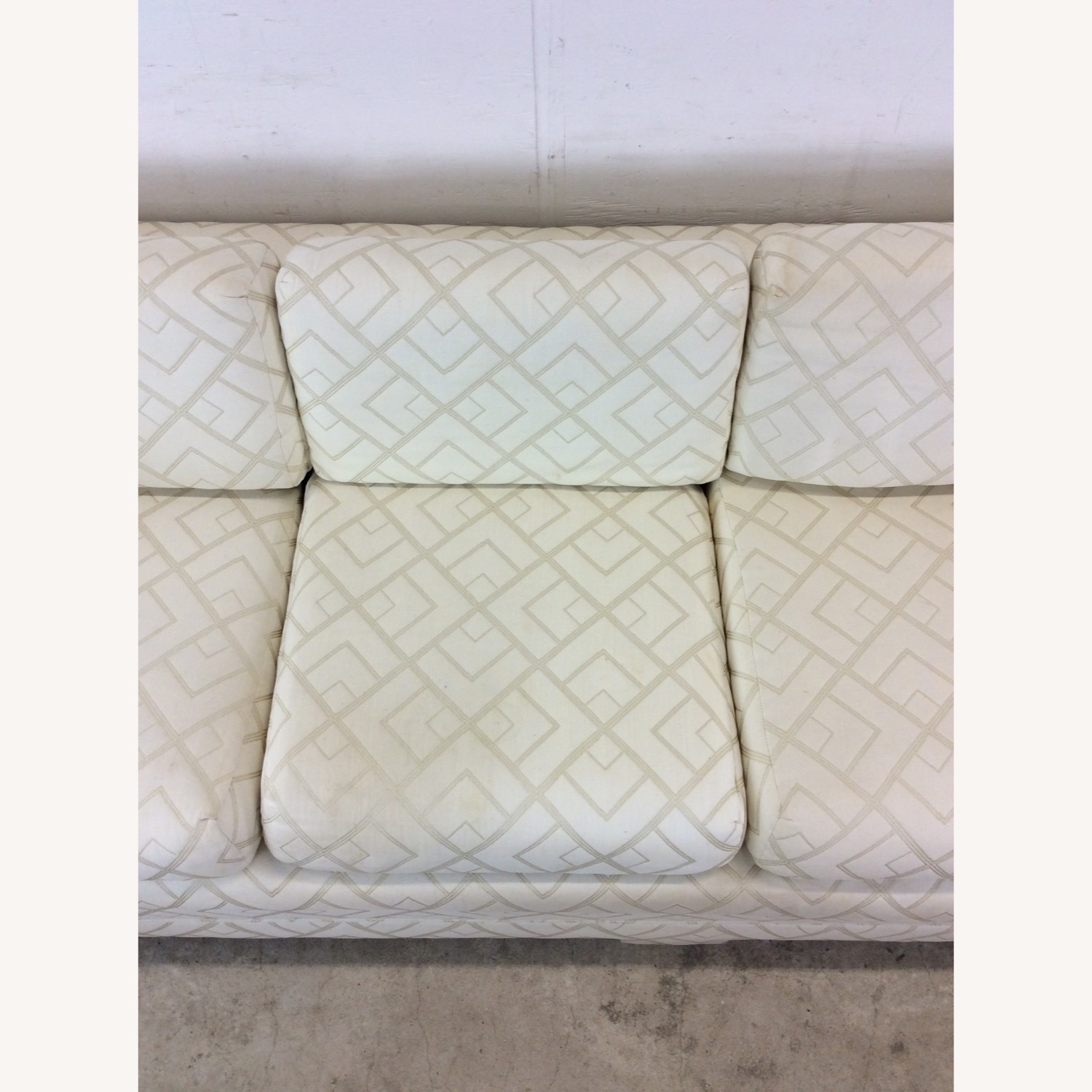 Post Modern 3 Seater Sofa with Vintage Upholstery - image-5