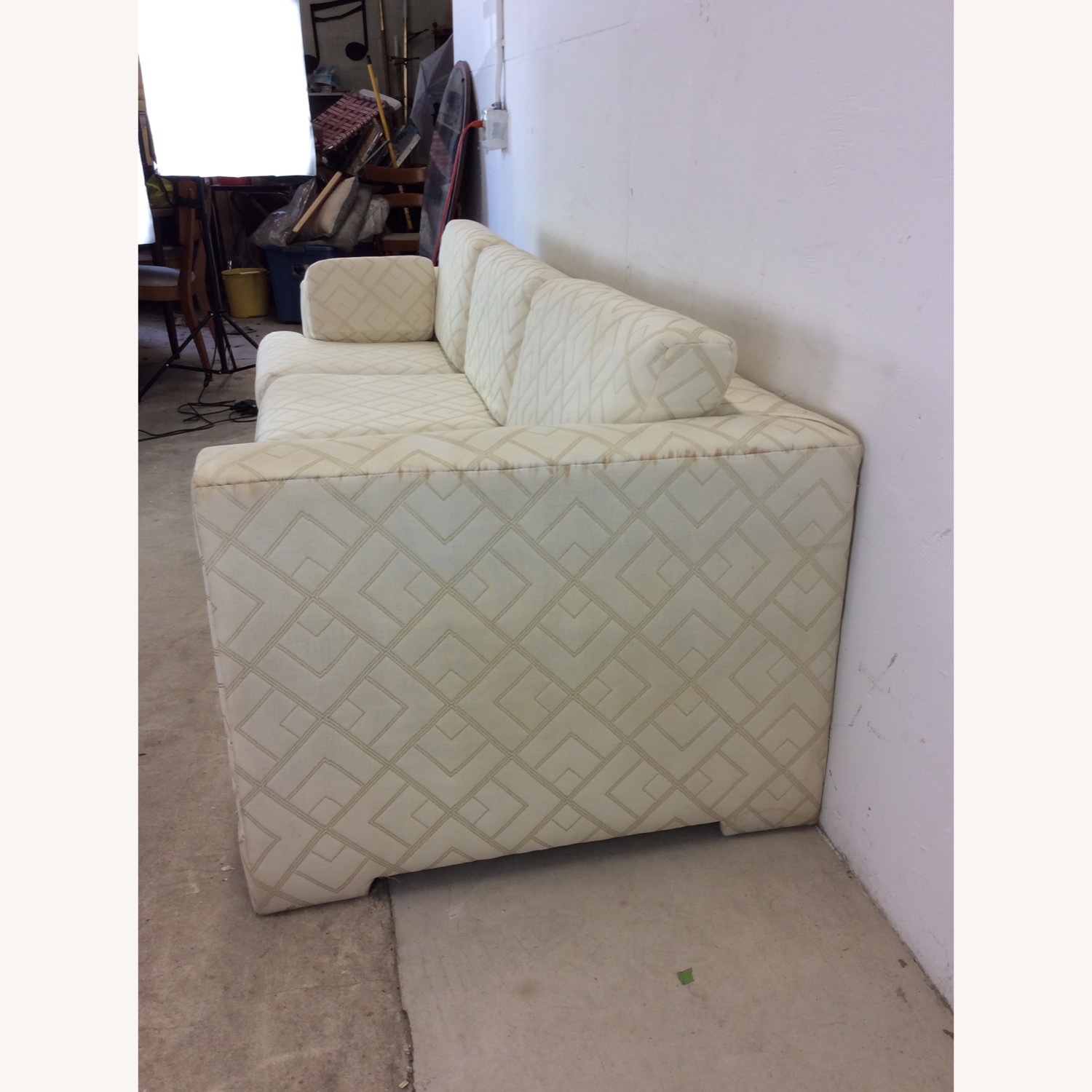 Post Modern 3 Seater Sofa with Vintage Upholstery - image-7