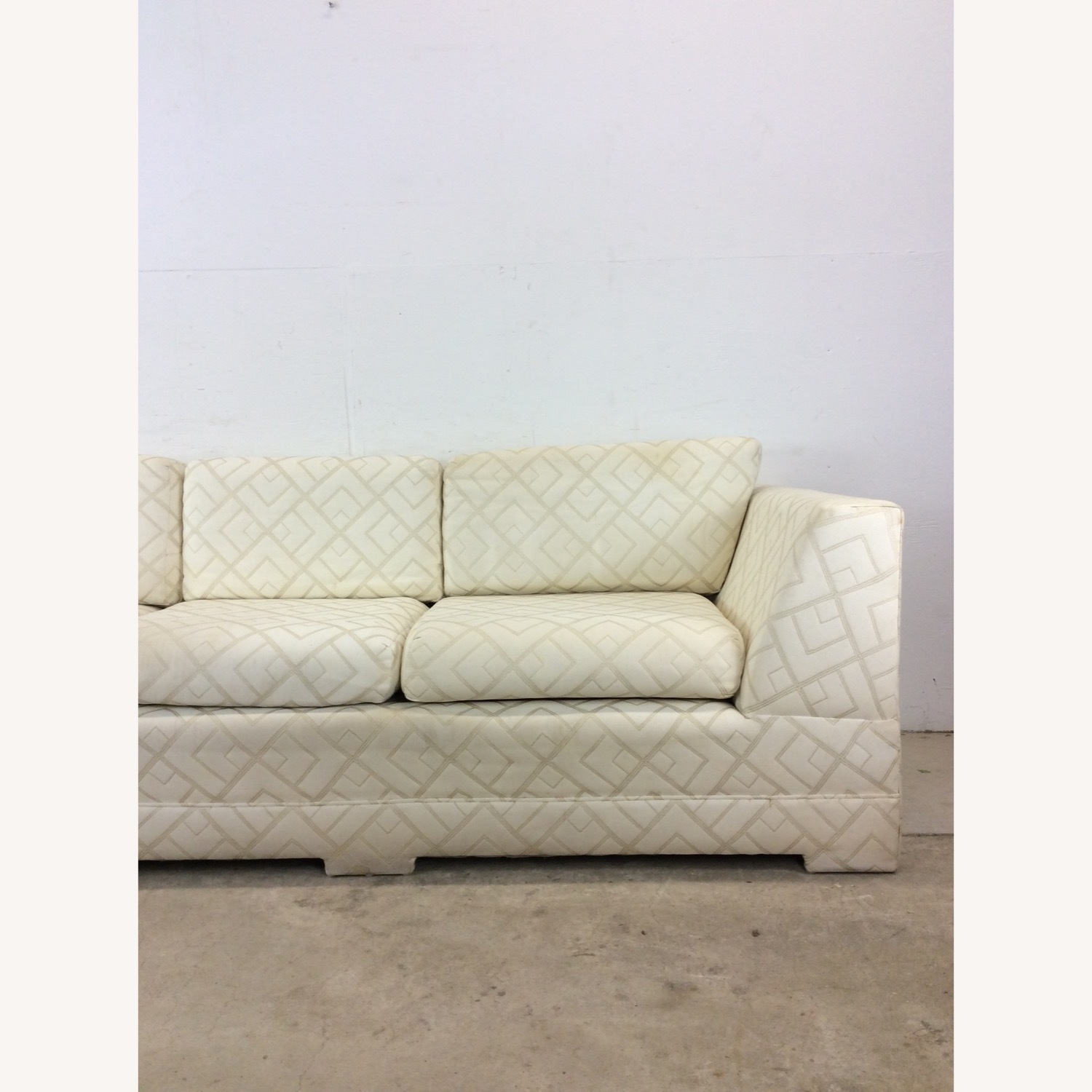 Post Modern 3 Seater Sofa with Vintage Upholstery - image-3