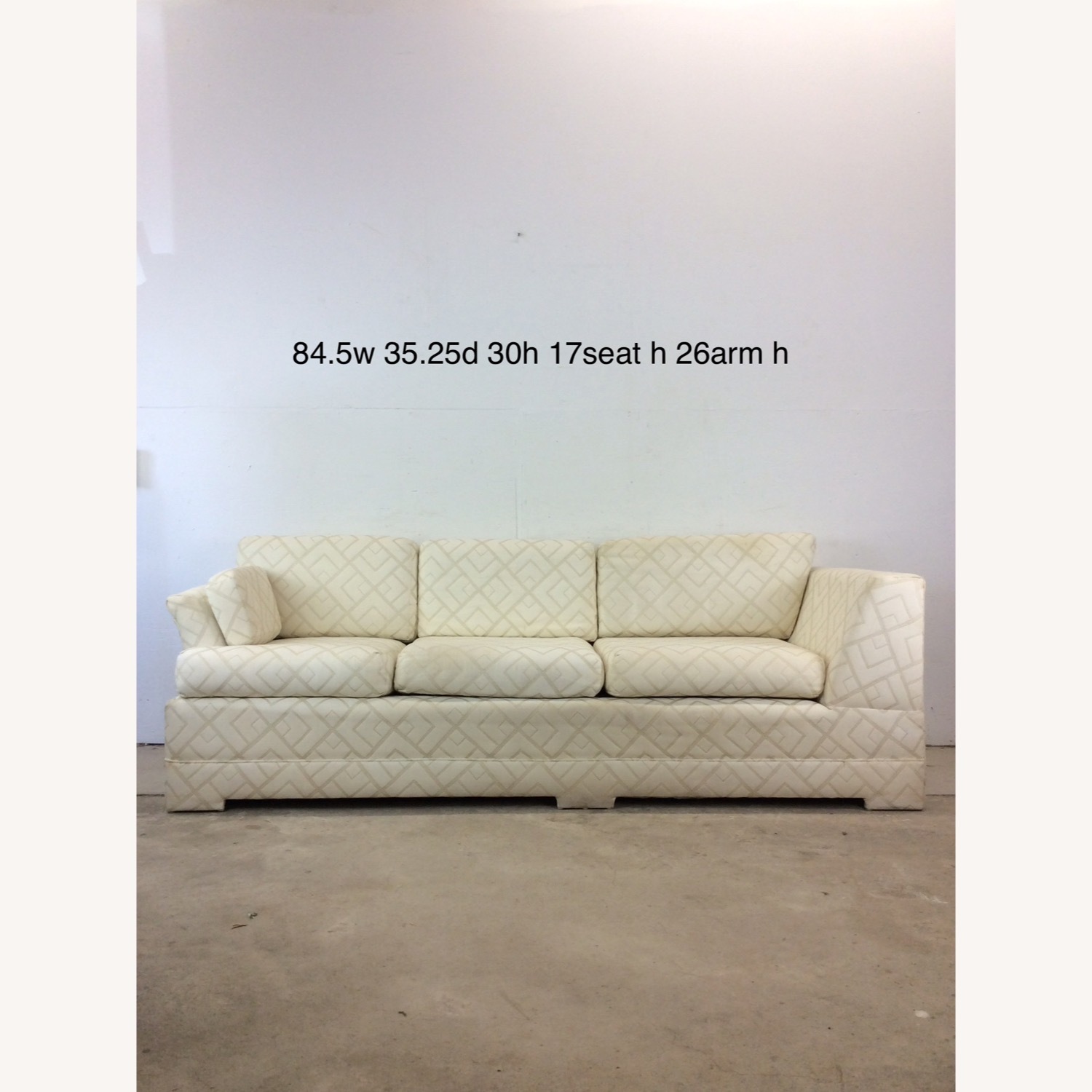 Post Modern 3 Seater Sofa with Vintage Upholstery - image-23