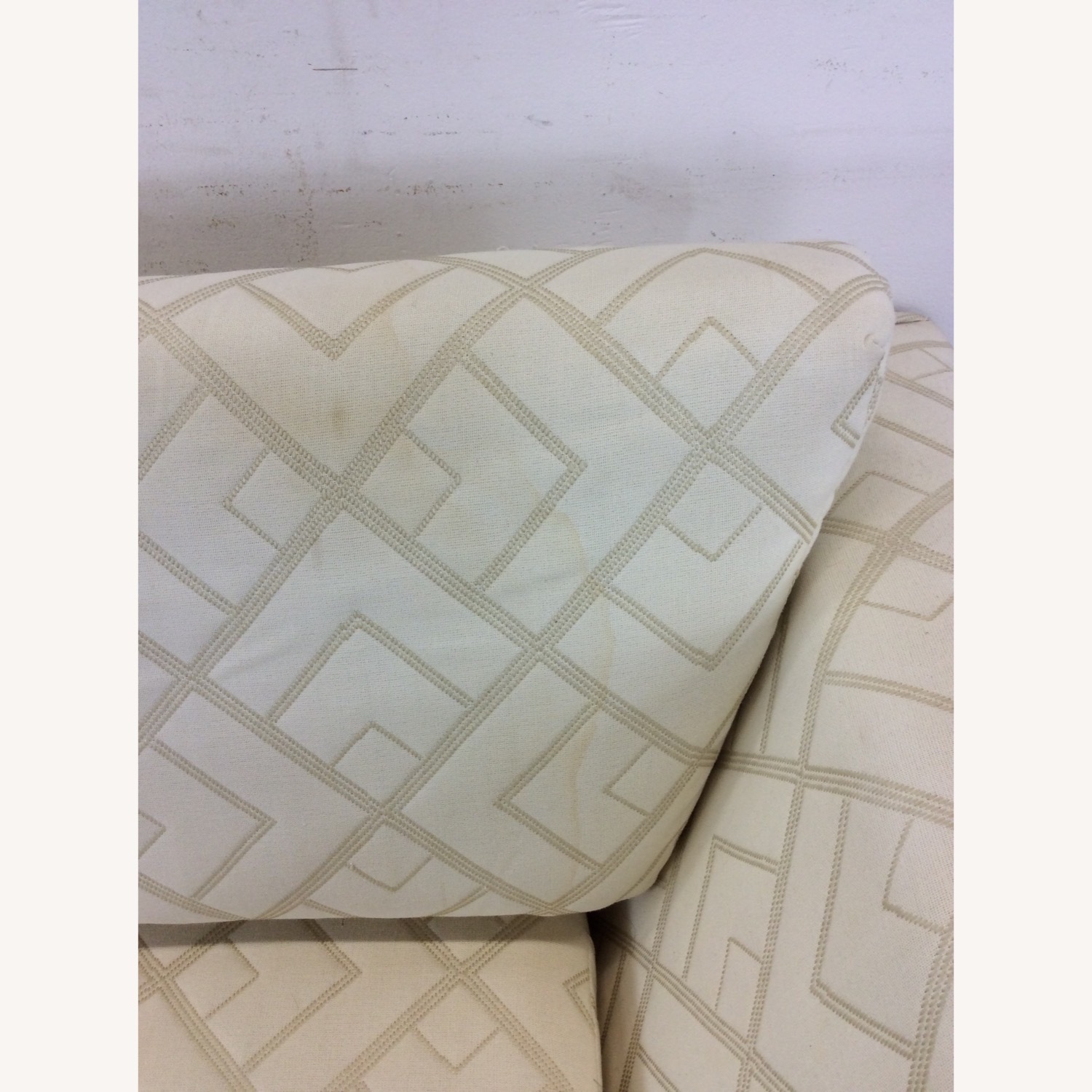 Post Modern 3 Seater Sofa with Vintage Upholstery - image-12