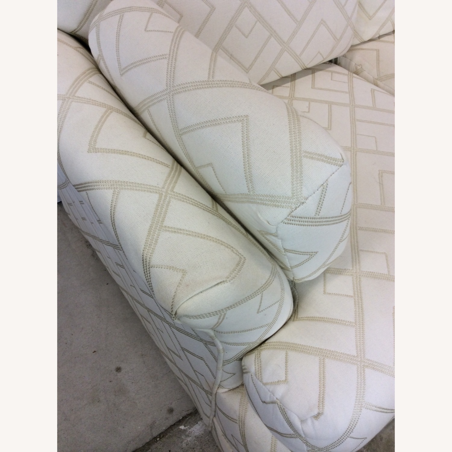 Post Modern 3 Seater Sofa with Vintage Upholstery - image-11