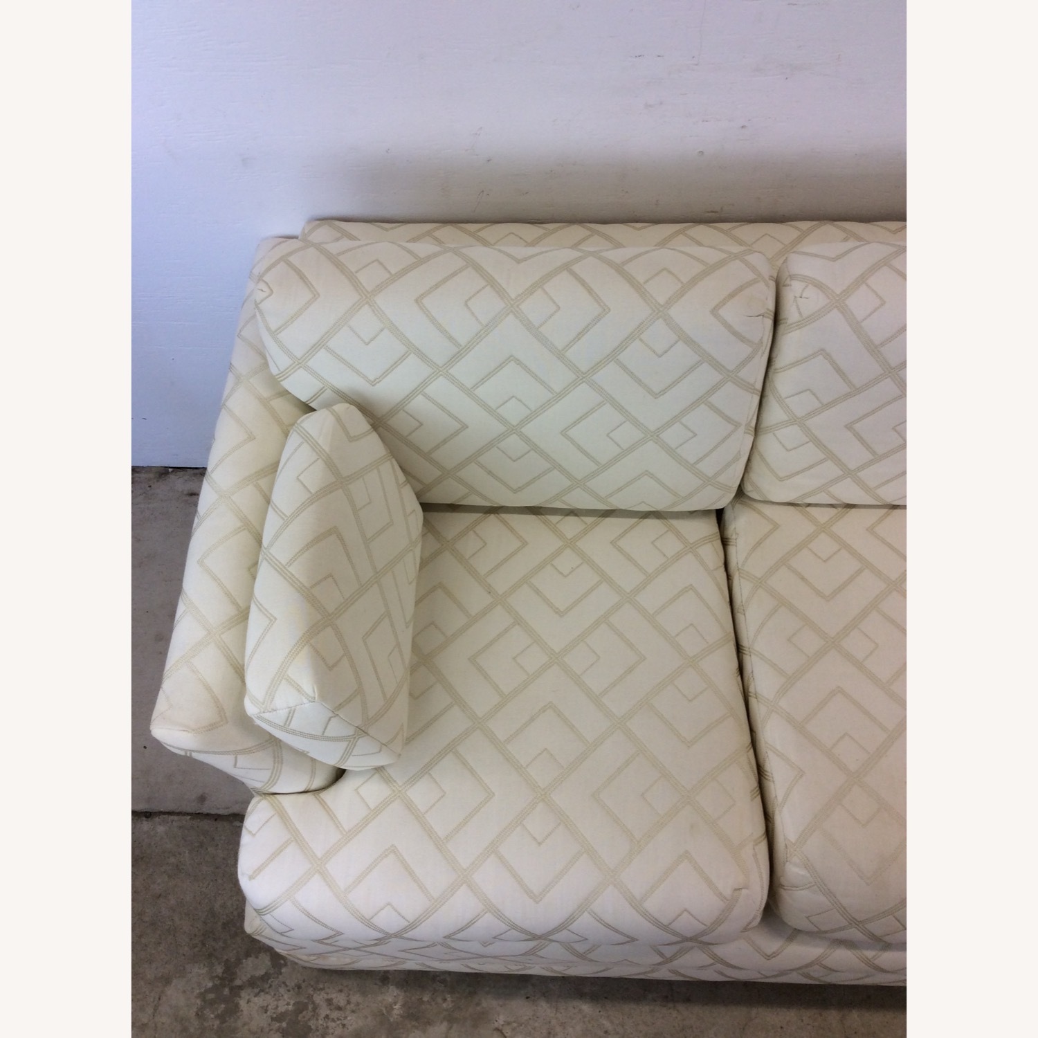 Post Modern 3 Seater Sofa with Vintage Upholstery - image-4