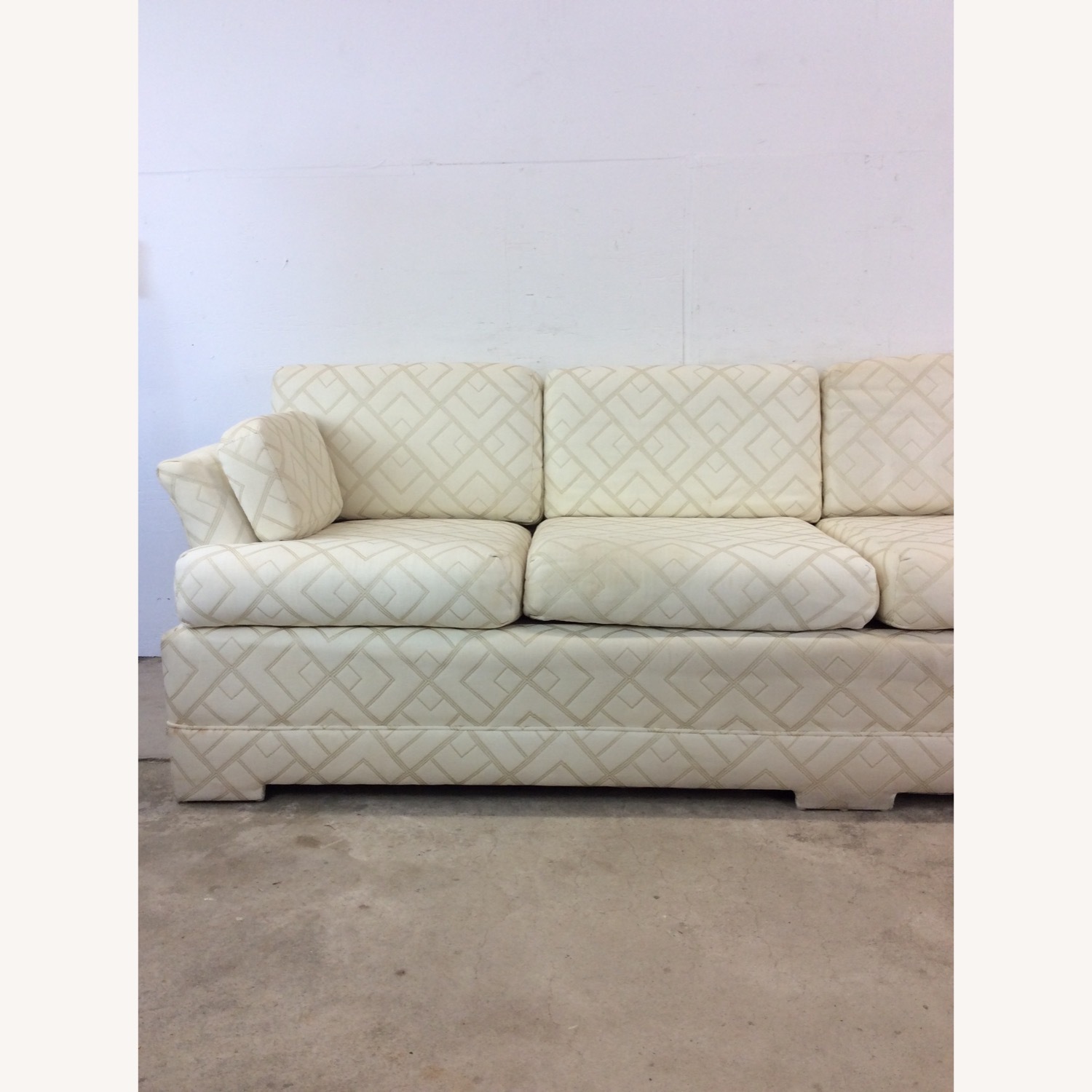 Post Modern 3 Seater Sofa with Vintage Upholstery - image-2