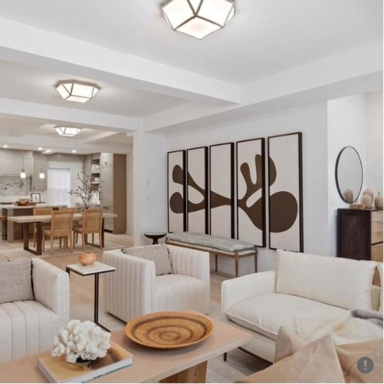 Visual Comfort Morrison Glass Flush Mount 4 Light - image-2